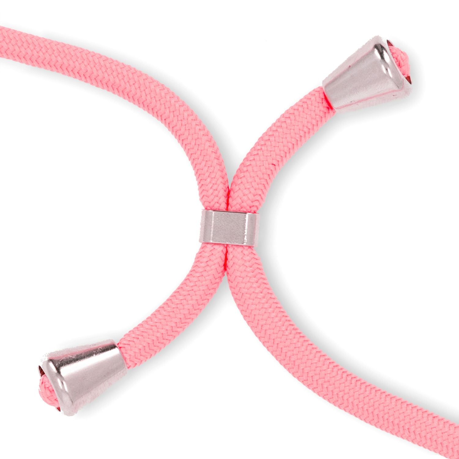 NALIA Handy Hülle mit Kette für Huawei P40 lite, Slim Necklace Hard Case Cover Pink NALIA Transparente Hülle