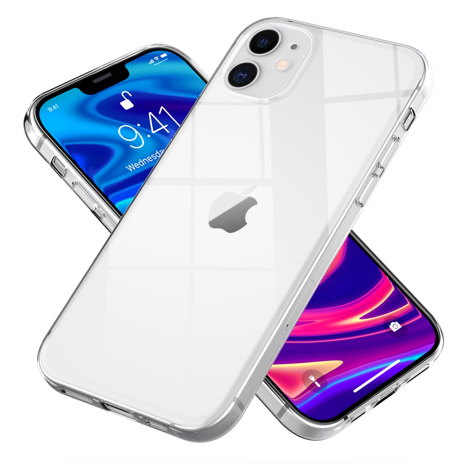 NALIA Handy Hülle für iPhone 12 / iPhone 12 Pro, Slim Case Schutz Tasche Cover Default Title NALIA Transparente Hülle