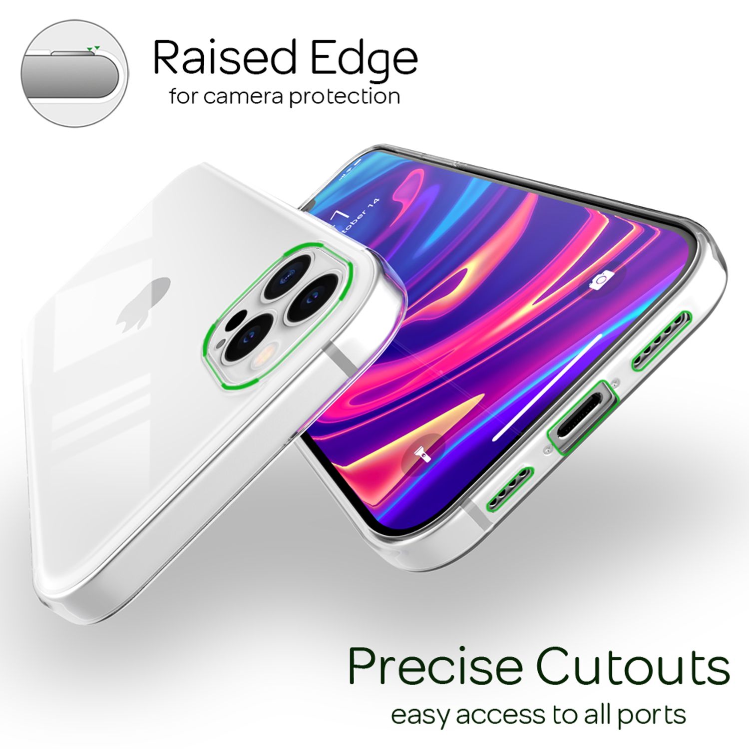 NALIA Handy Hülle für iPhone 12 Pro Max, Slim Case Cover Schutz Tasche Etui Klar Default Title NALIA Transparente Hülle