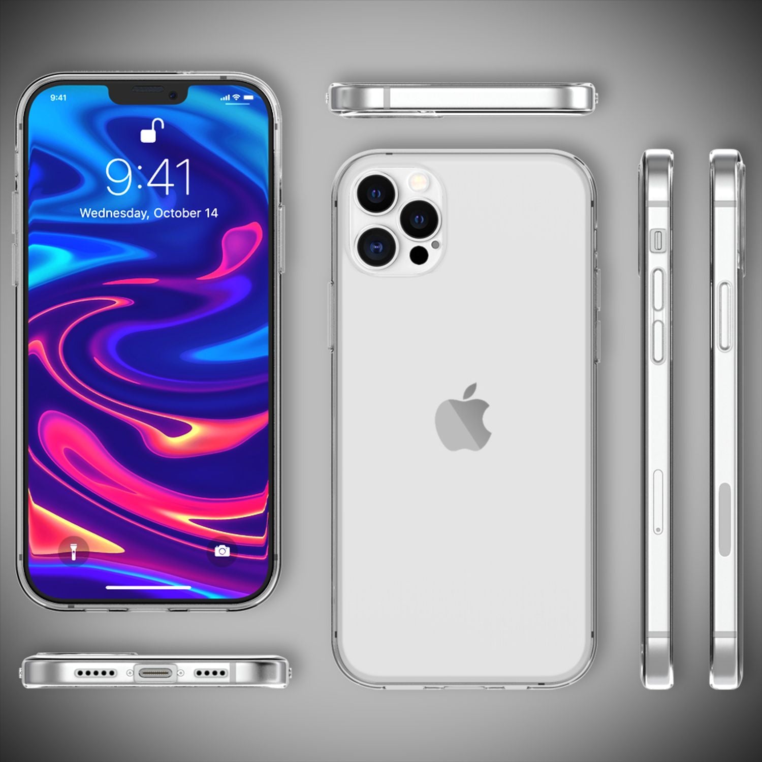 NALIA Handy Hülle für iPhone 12 Pro Max, Slim Case Cover Schutz Tasche Etui Klar Default Title NALIA Transparente Hülle