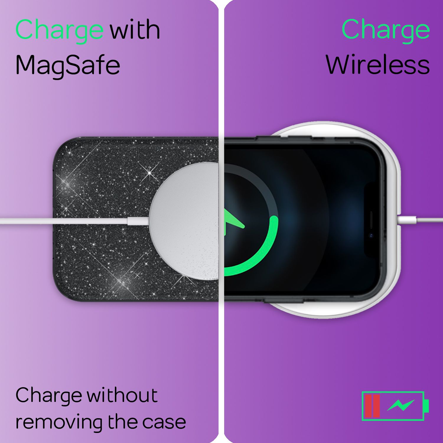 NALIA Glitzer Handy Hülle für iPhone 12 Pro Max, Bling Case Glitter Cover Bumper Schwarz NALIA Protective Hülle