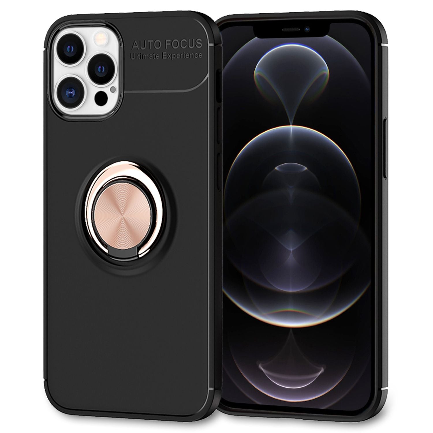 NALIA Ring Handyhülle für iPhone 12 Pro Max, Handy Cover Case Schutz Tasche TPU Etui