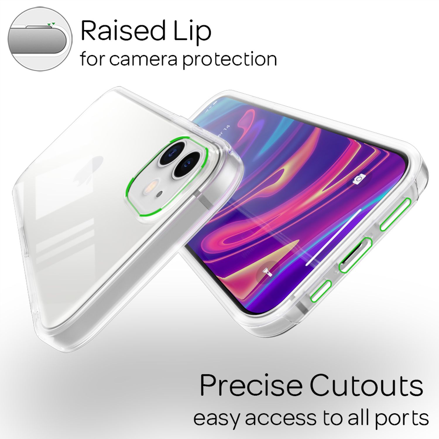 NALIA 360° Handy Hülle für iPhone 12 Mini, Full Cover Case Schutz Schale Etui Default Title NALIA Transparente Hülle