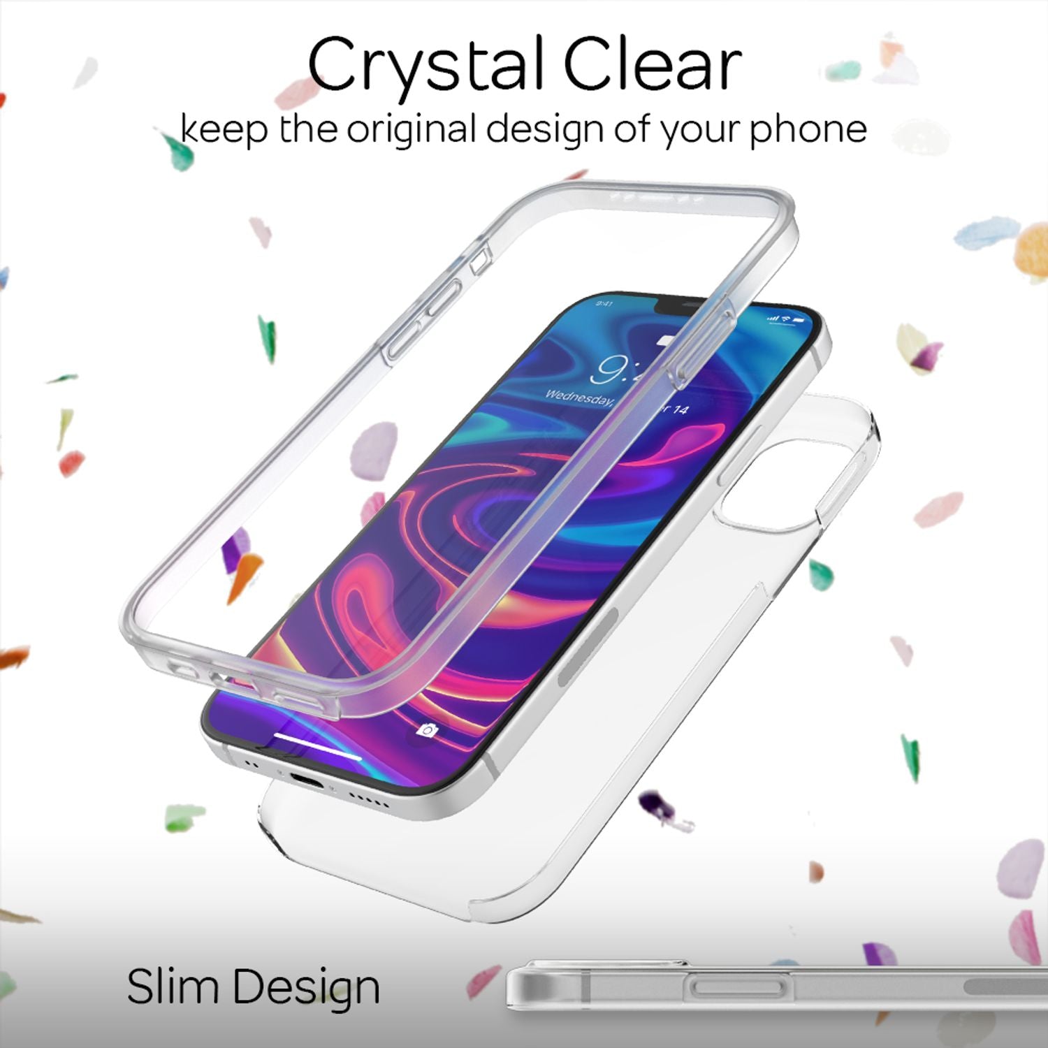 NALIA 360° Handy Hülle für iPhone 12 Mini, Full Cover Case Schutz Schale Etui Default Title NALIA Transparente Hülle