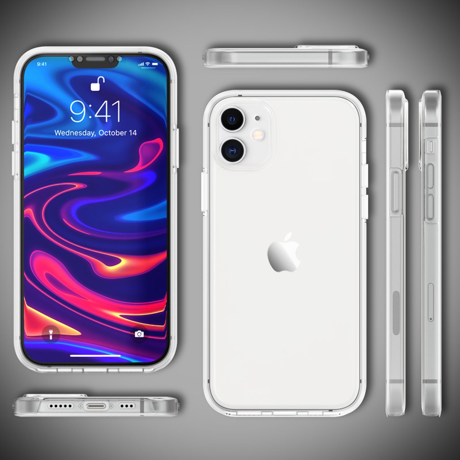 NALIA 360° Handy Hülle für iPhone 12 / 12 Pro, Case Cover Display Schutz Bumper Default Title NALIA Transparente Hülle