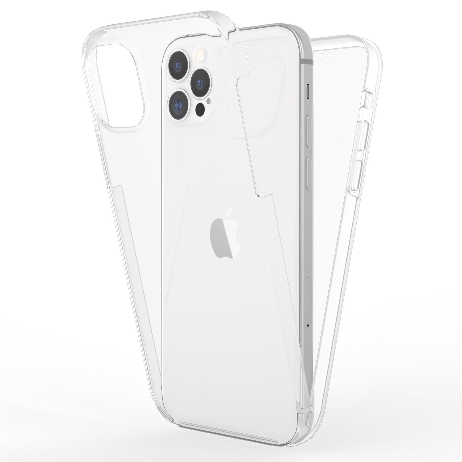NALIA 360° Handy Hülle für iPhone 12 Pro Max, Full Cover Case Displayschutz Etui Default Title NALIA Transparente Hülle
