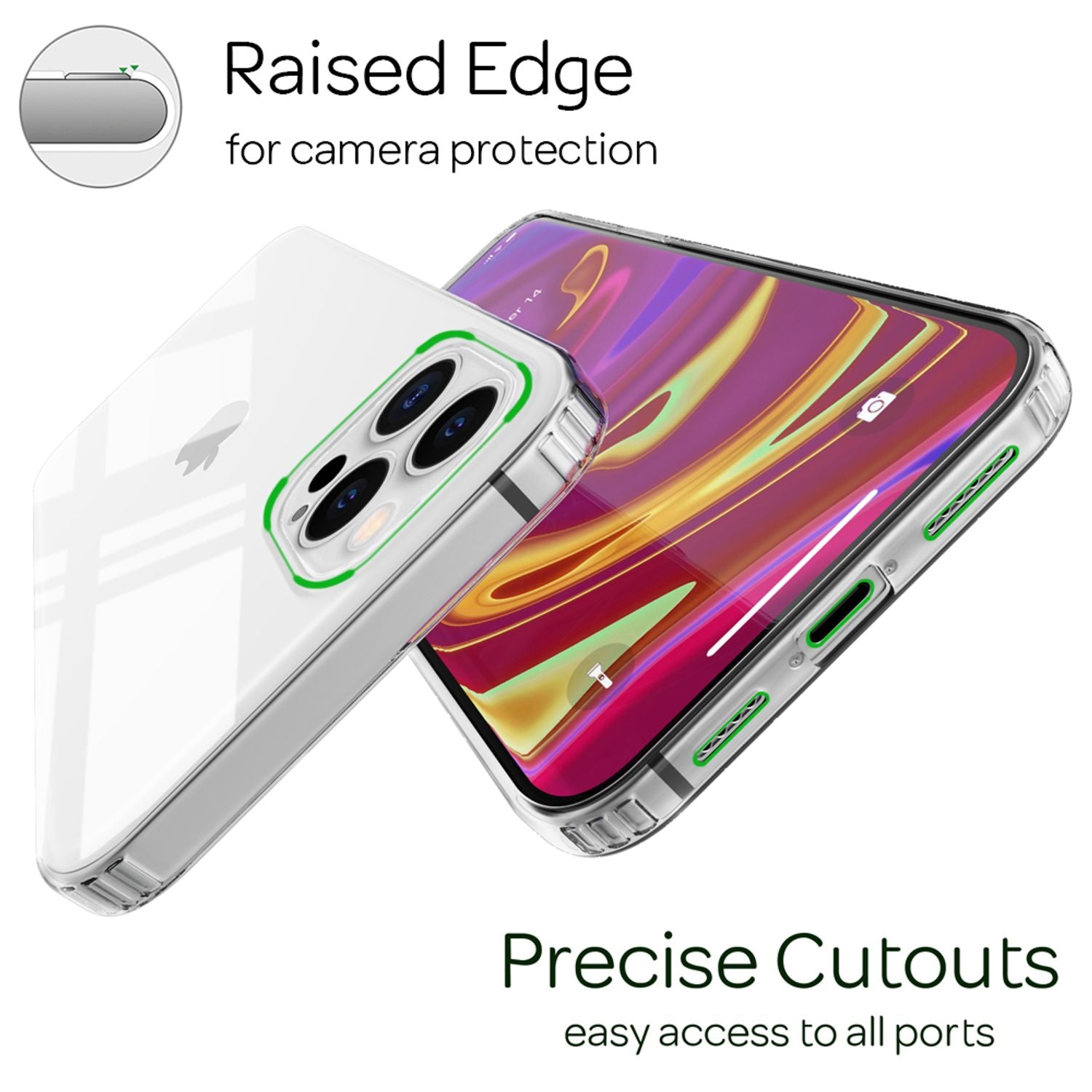 NALIA Handy Hülle für iPhone 12 Pro Max, Hard Cover & Silikon Bumper Schutz Case