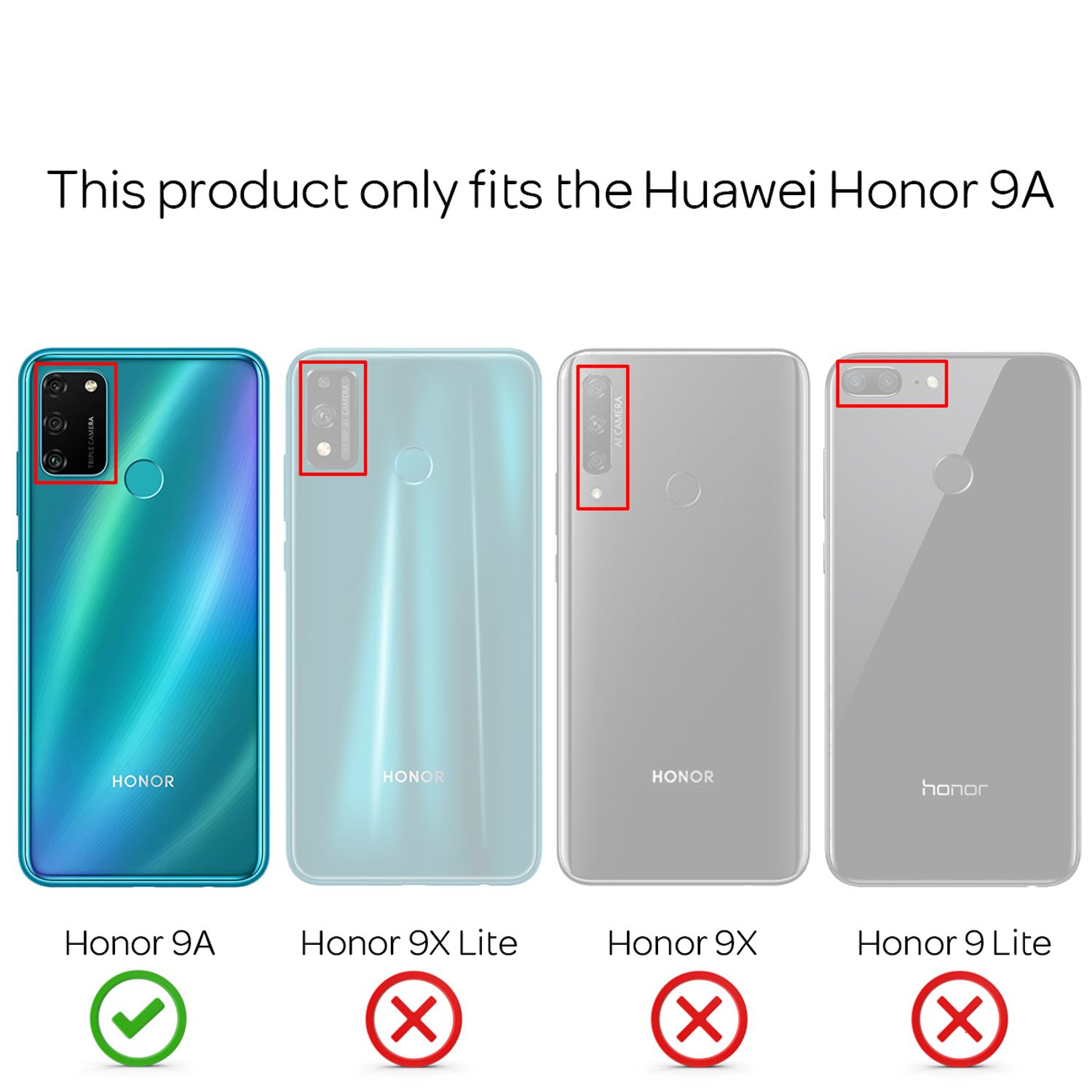 NALIA Ring Handy Hülle für Honor 9A, Slim Case Schutz Tasche Etui Bumper Cover NALIA Protective Hülle