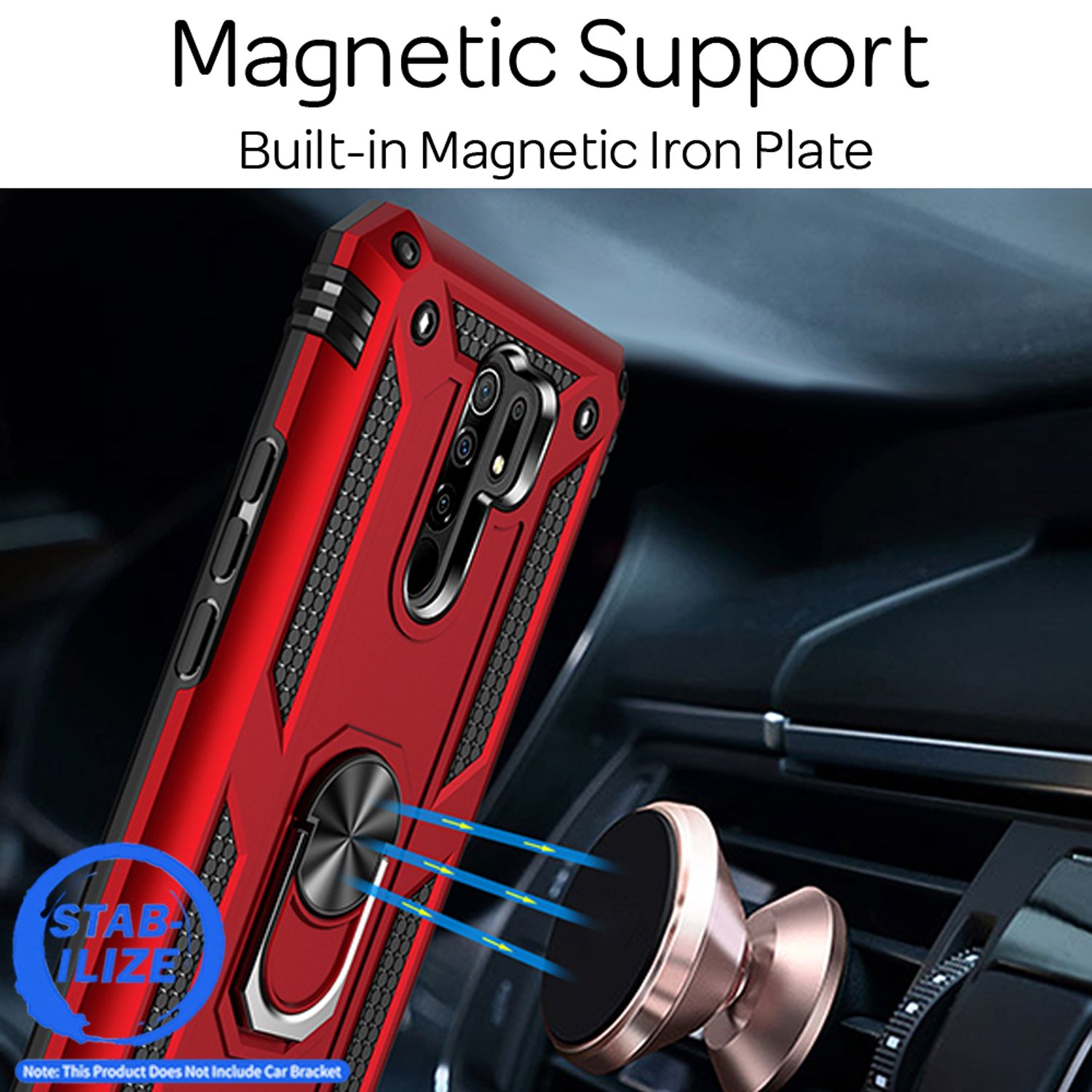 NALIA Outdoor Ring Hülle Xiaomi Redmi 9 Case 360° stoßfest Default Title NALIA Protective Hülle