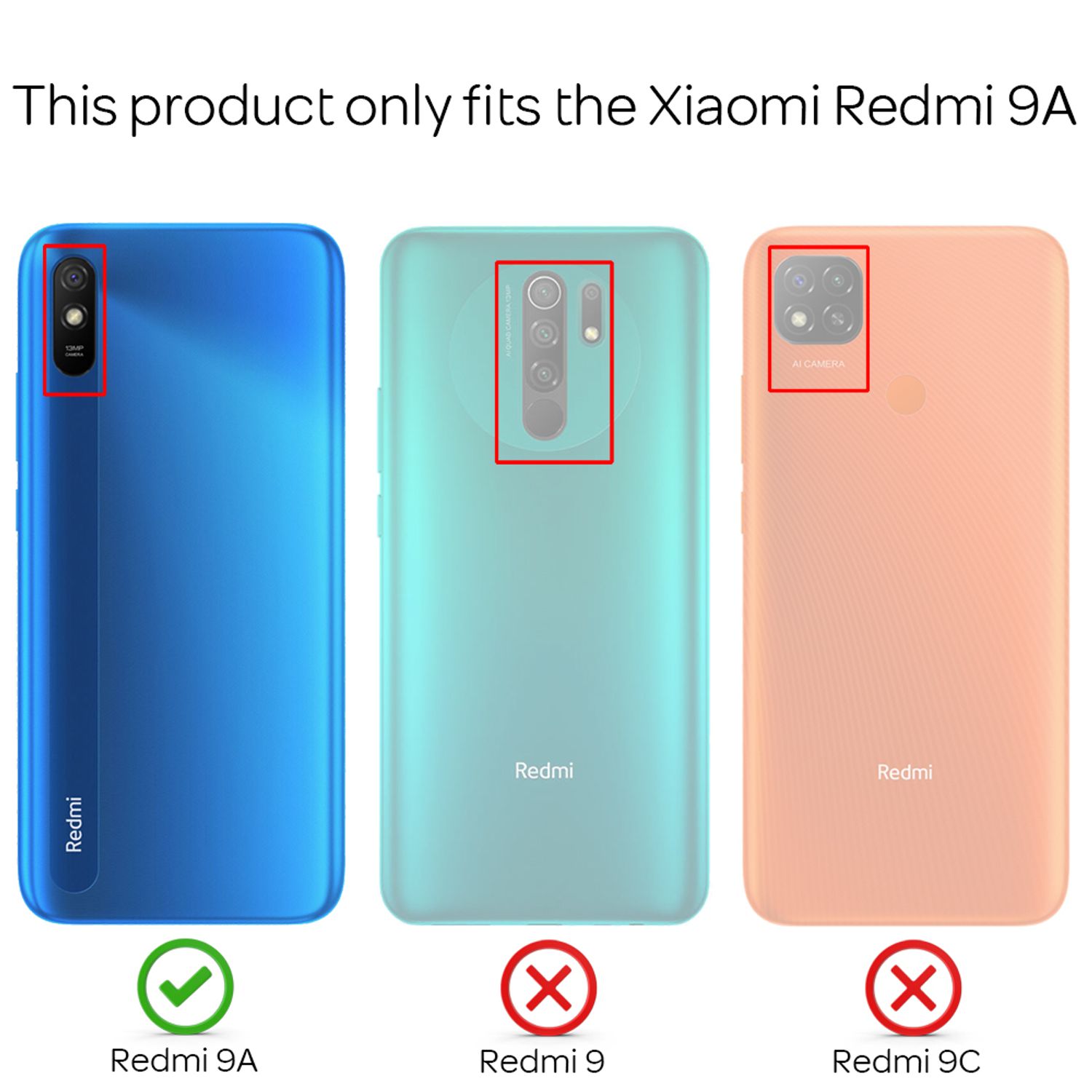 NALIA Ring Handy Hülle für Xiaomi Redmi 9A, Case für magnetische KFZ Halterung Default Title NALIA Protective Hülle