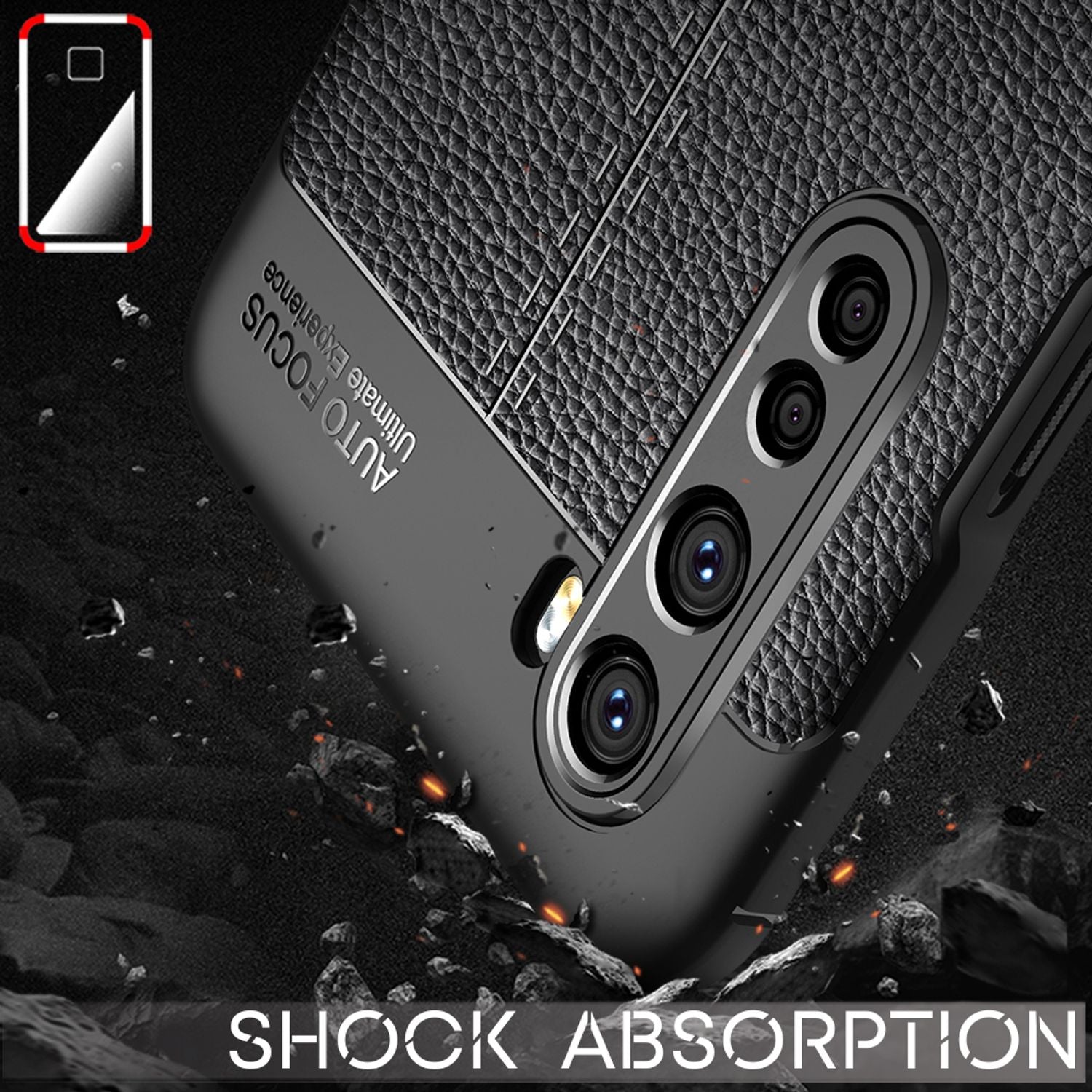 NALIA Design Handy Hülle für OnePlus Nord, Leder Look Phone Case Cover Bumper Default Title NALIA