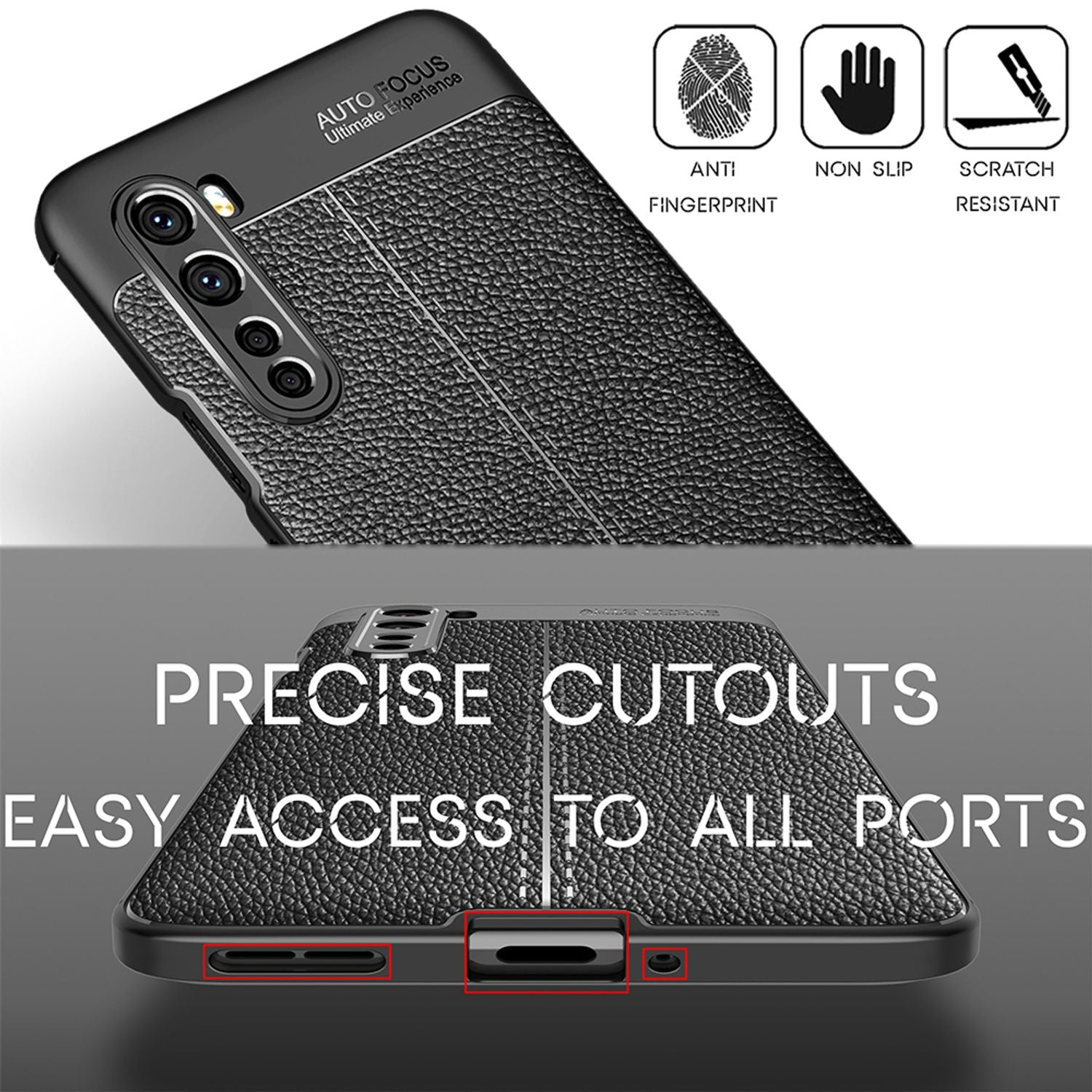 NALIA Design Handy Hülle für OnePlus Nord, Leder Look Phone Case Cover Bumper Default Title NALIA