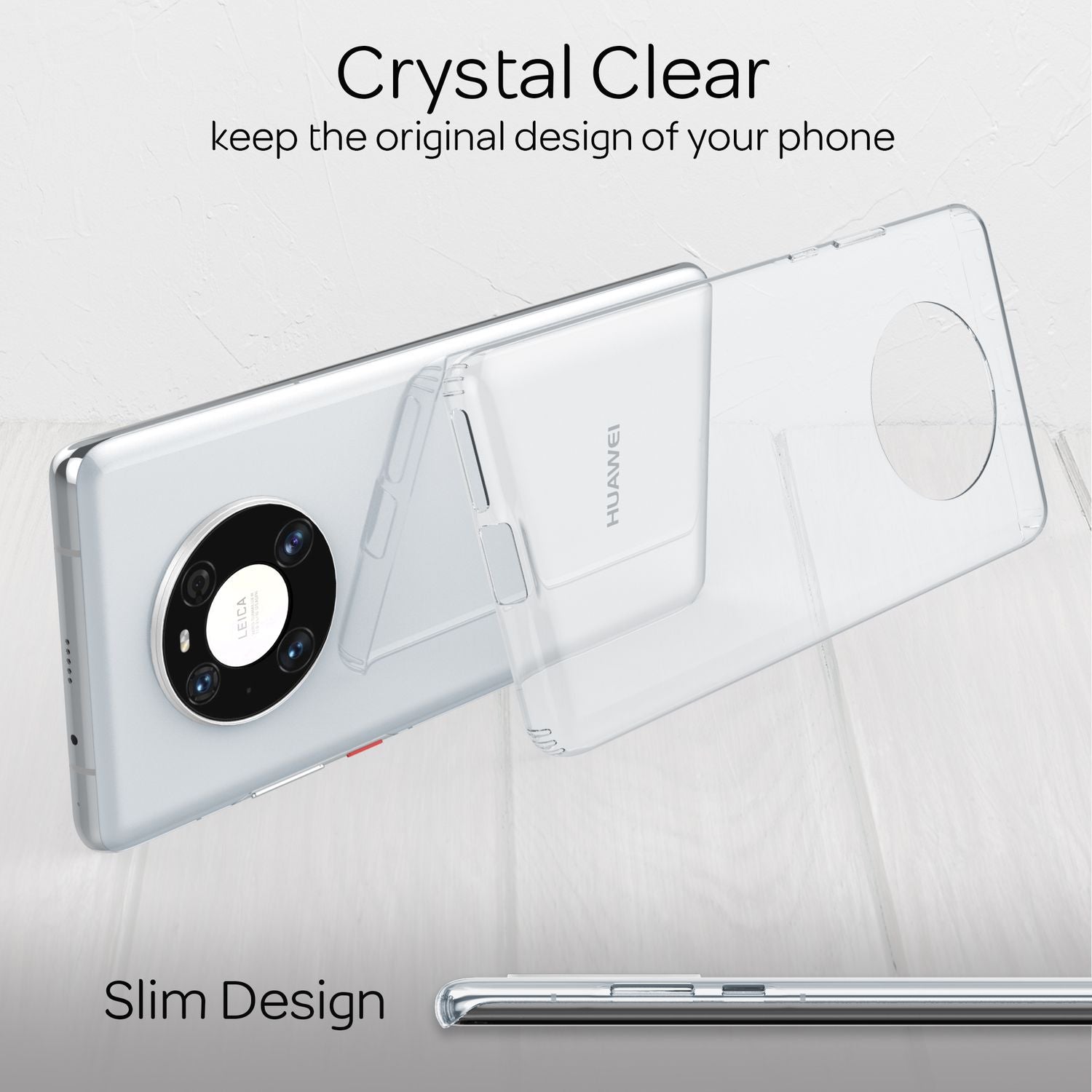 NALIA Klare Handy Hülle für Huawei Mate 40 Pro, Case Cover Schutz Tasche Bumper Default Title NALIA Transparente Hülle