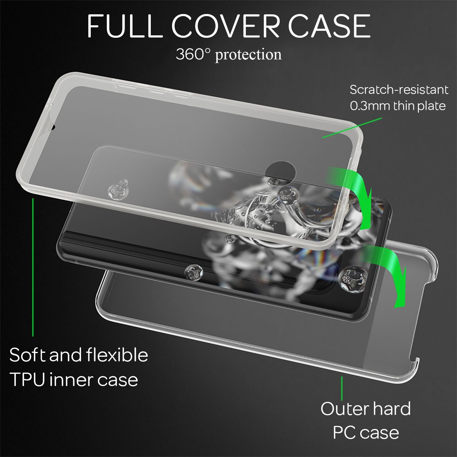 NALIA 360° Handy Hülle für Samsung Galaxy S20, Clear Case Schutz Cover Etui Slim Default Title NALIA Transparente Hülle