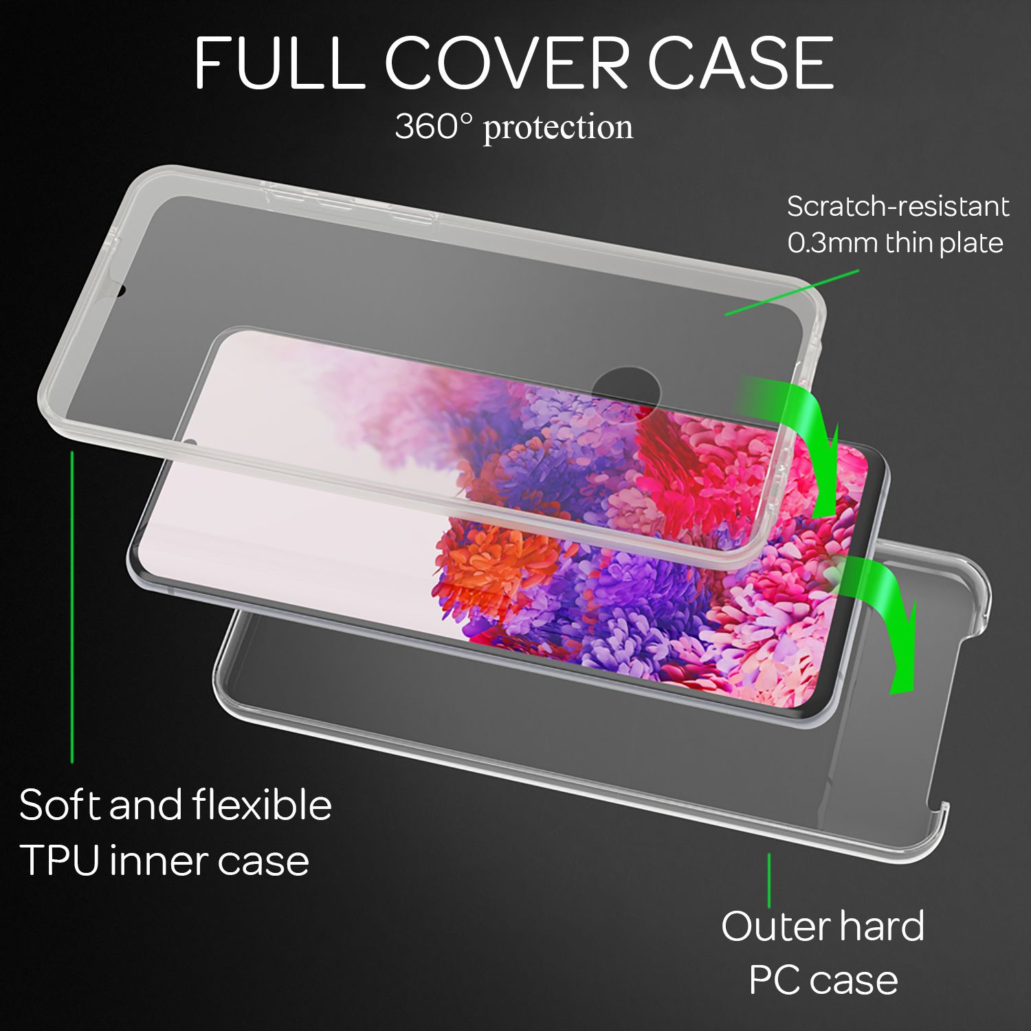 NALIA 360 Handy Hülle für Samsung Galaxy S20 Ultra, Clear Case Schutz Cover Etui Default Title NALIA Transparente Hülle