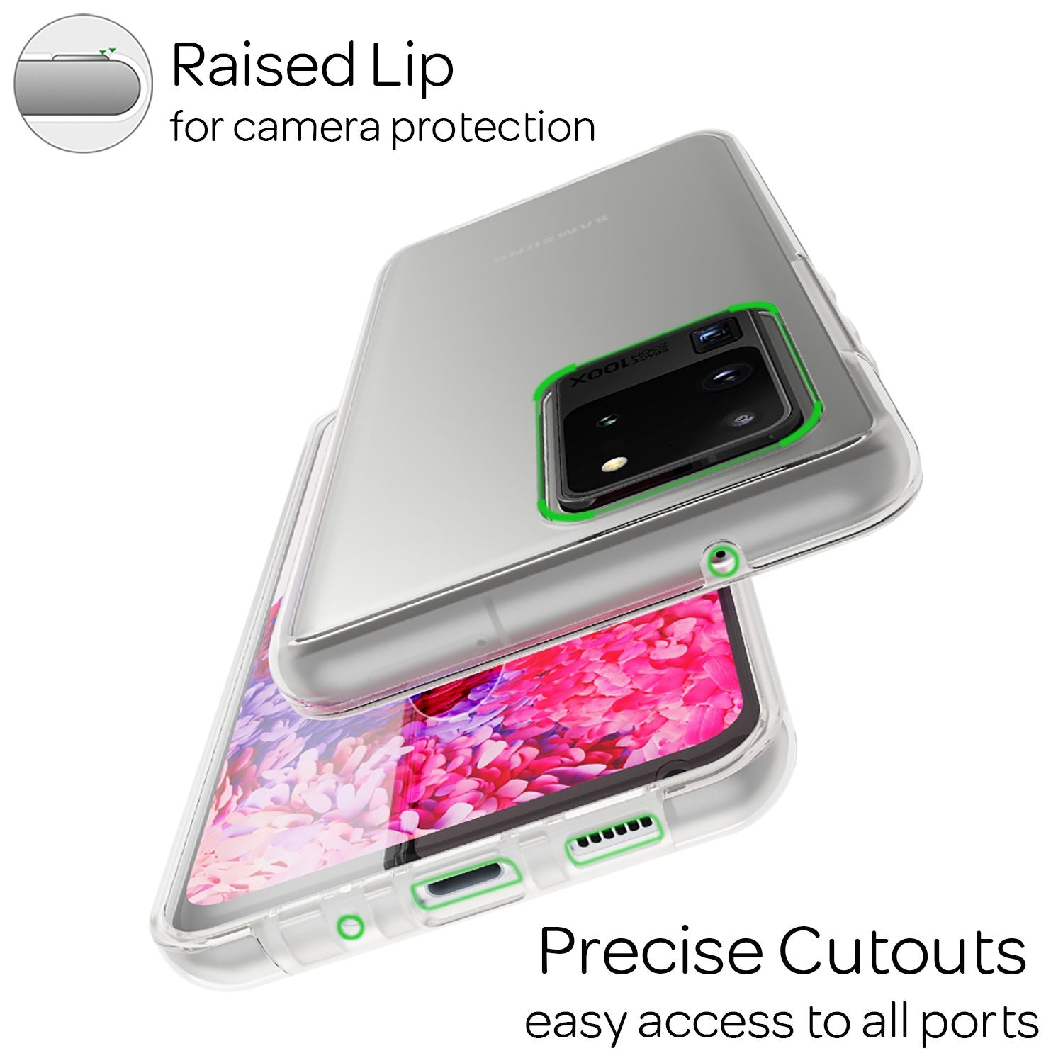 NALIA 360 Handy Hülle für Samsung Galaxy S20 Ultra, Clear Case Schutz Cover Etui Default Title NALIA Transparente Hülle