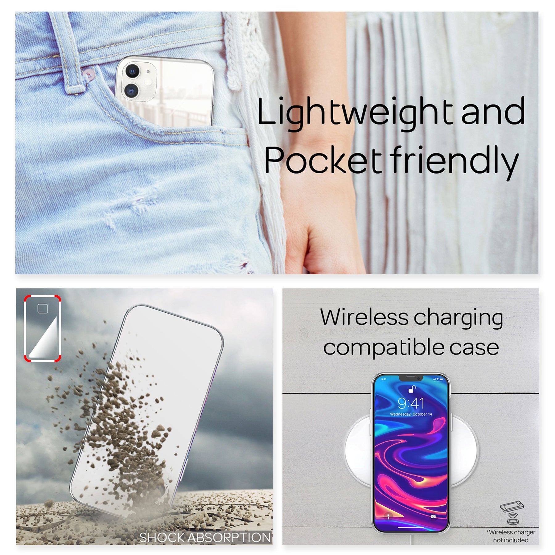 NALIA Spiegelhülle für iPhone 12 Mini – Echtes Glas (9H Spiegel & Robust) – RAYN (Premium Hardcase & Silikon Bumper) – Marke aus Berlin Default Title NALIA Protective Hülle