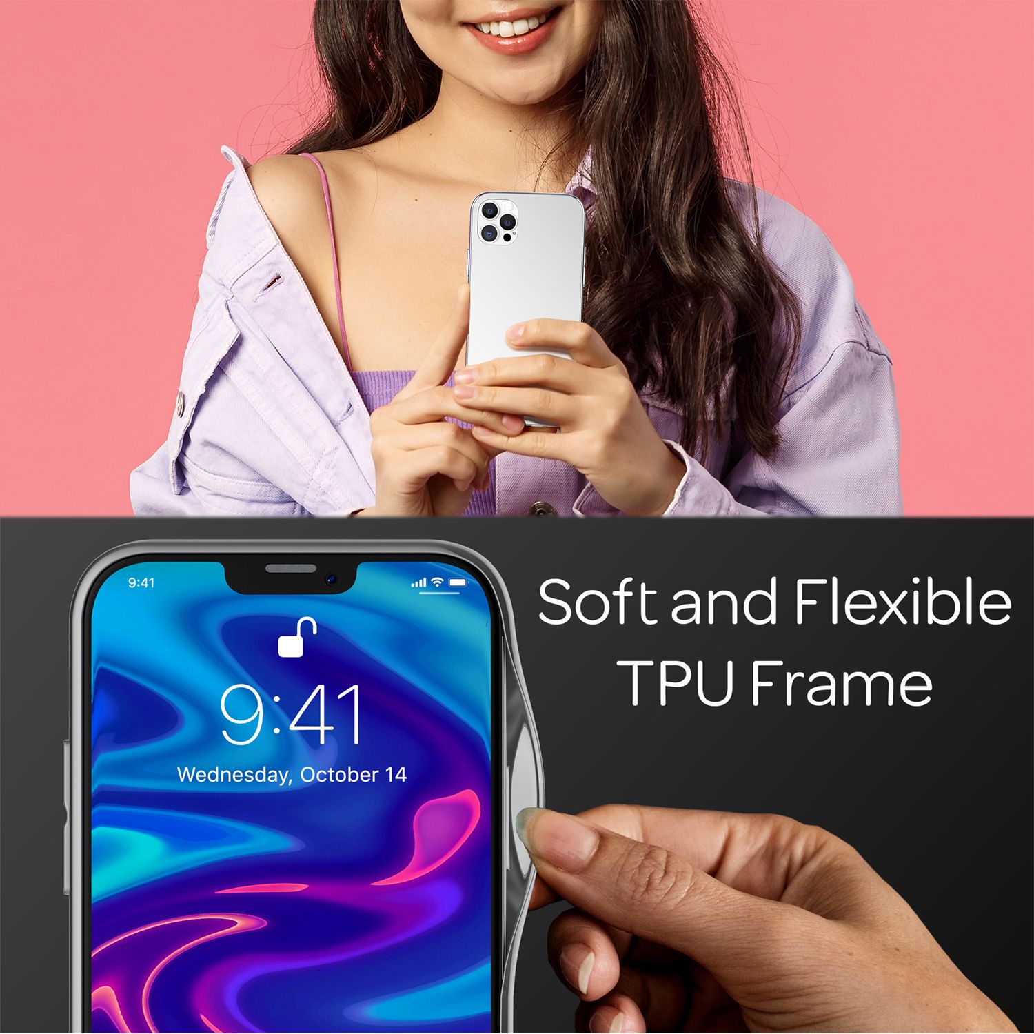 NALIA Spiegel Hartglas Hülle für iPhone 12 Pro Max, Mirror Hard-Case Bumper Default Title NALIA Protective Hülle