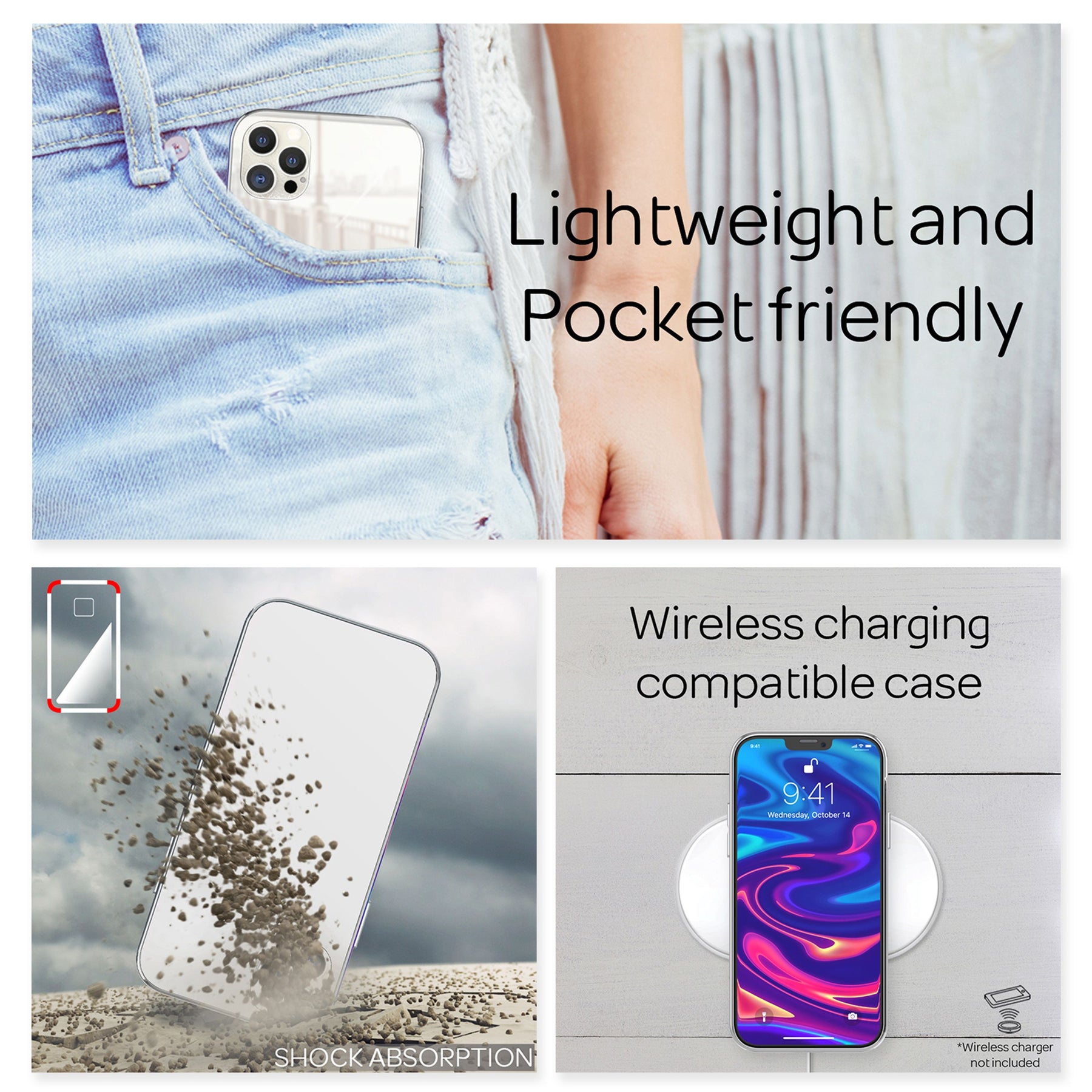 NALIA Spiegelhülle für iPhone 12 Pro Max – Echtes Glas (9H Spiegel & Robust) – RAYN (Premium Hardcase & Silikon Bumper) – Marke aus Berlin Default Title NALIA Protective Hülle