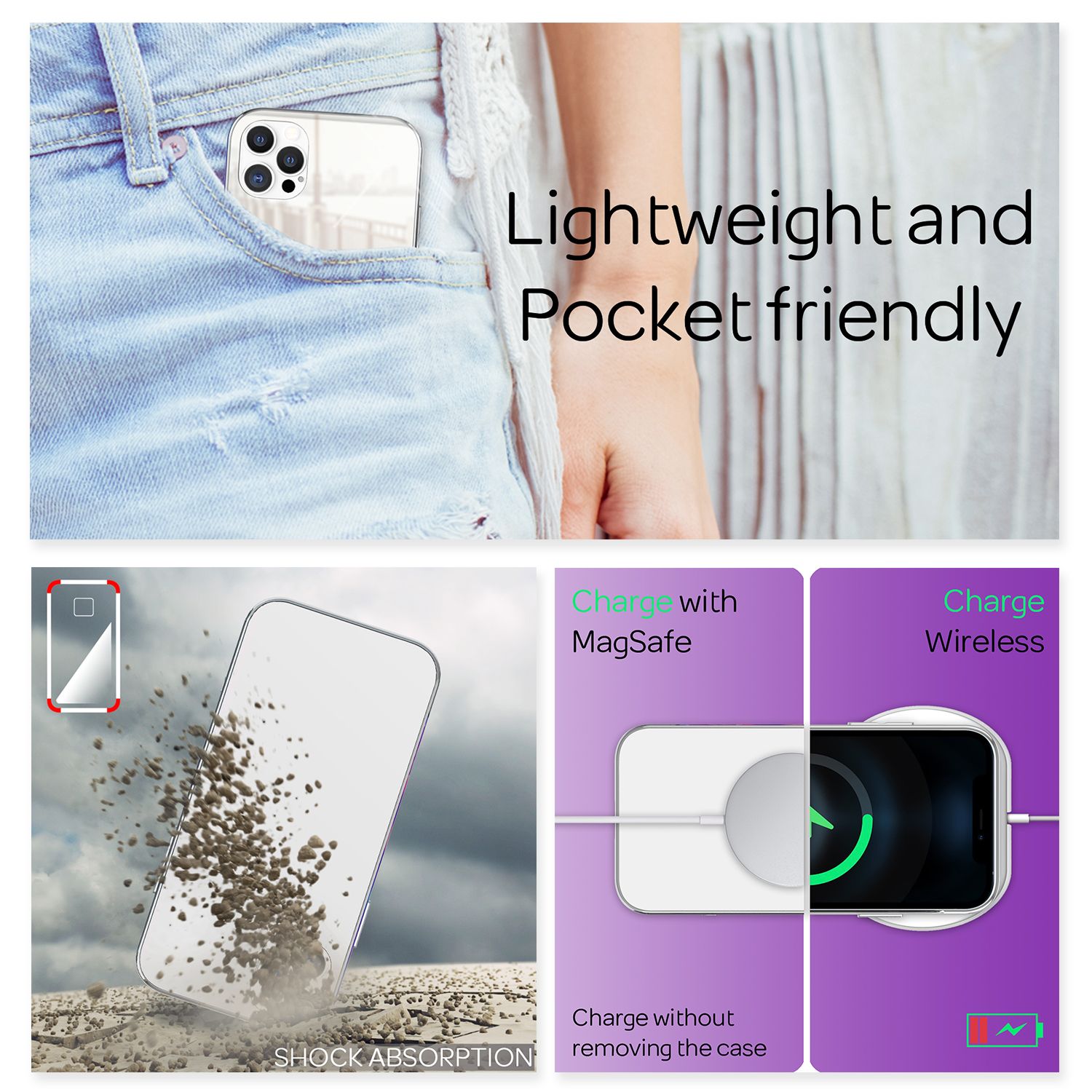 NALIA Spiegel Hartglas Hülle für iPhone 12 Pro Max, Mirror Hard-Case Bumper Default Title NALIA Protective Hülle