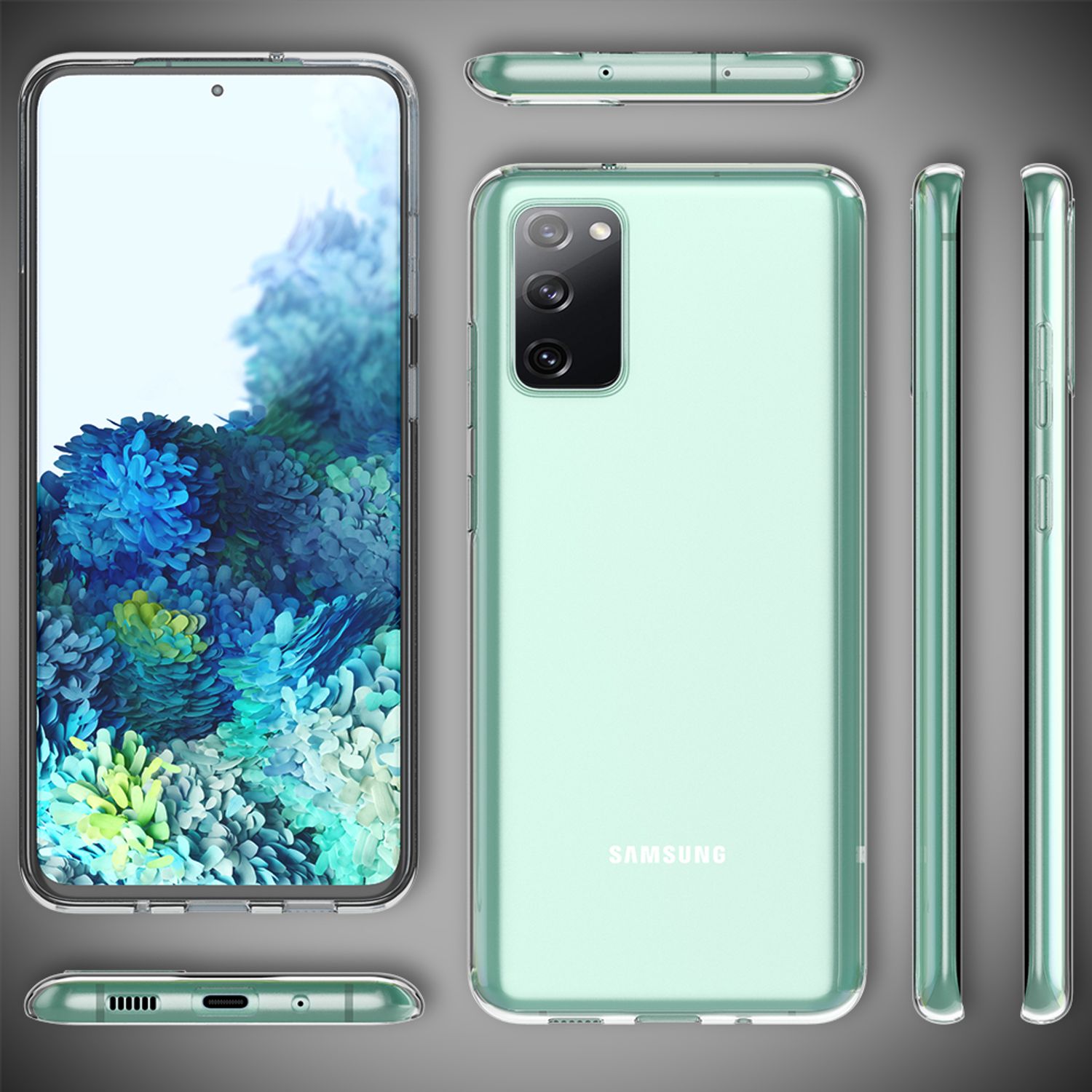 NALIA Handy Hülle für Samsung Galaxy S20 FE, Transparent Silikon Cover Case Etui Default Title NALIA Transparente Hülle