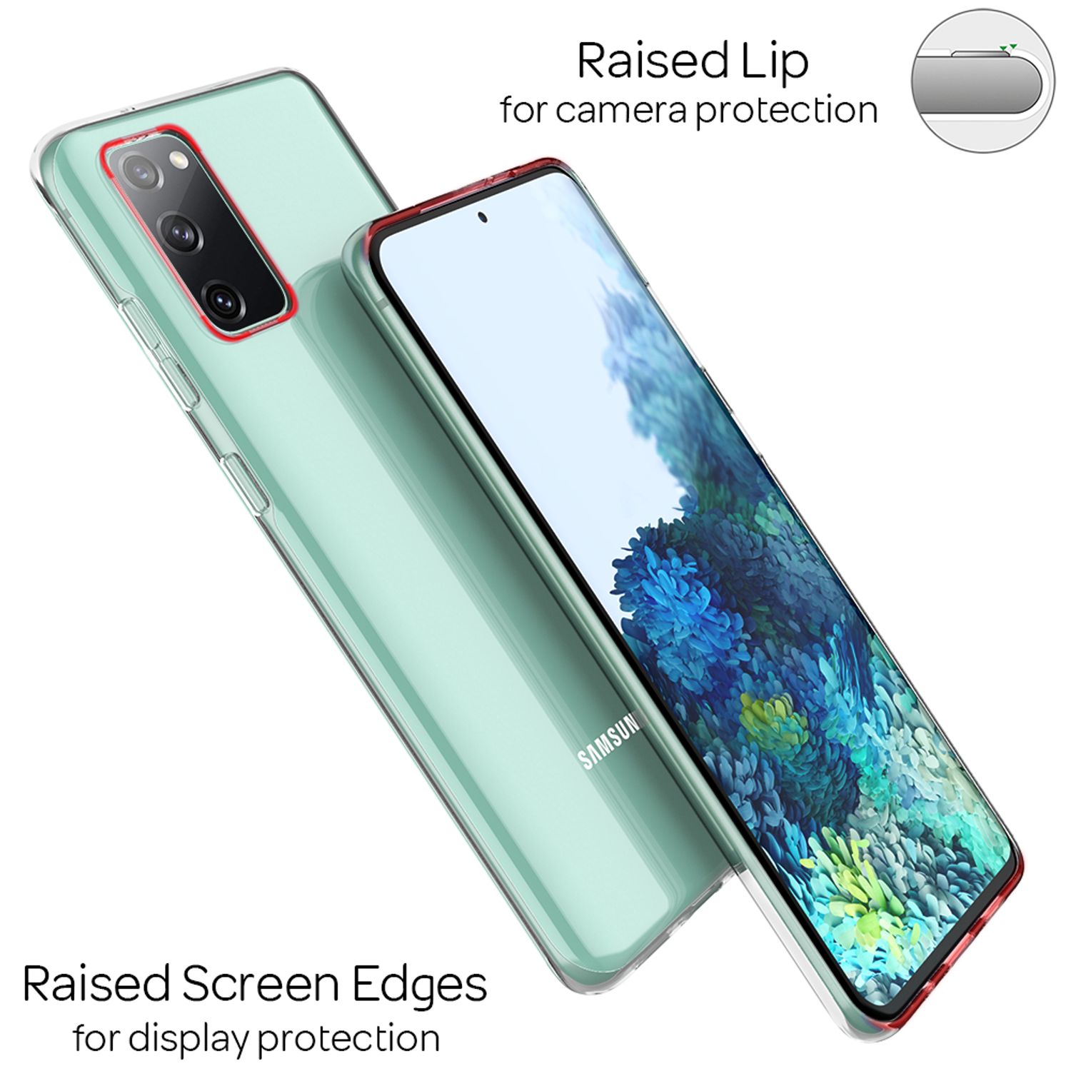 NALIA Handy Hülle für Samsung Galaxy S20 FE, Transparent Silikon Cover Case Etui Default Title NALIA Transparente Hülle