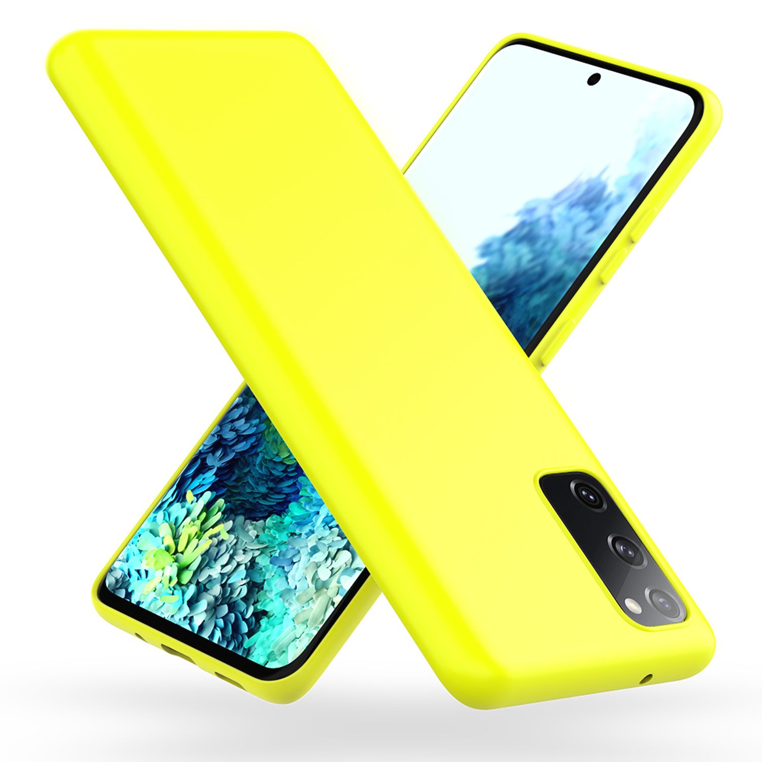 NALIA Neon Hülle für Samsung Galaxy S20 FE, Slim Handy Case Schutz Tasche Cover Gelb NALIA Protective Hülle