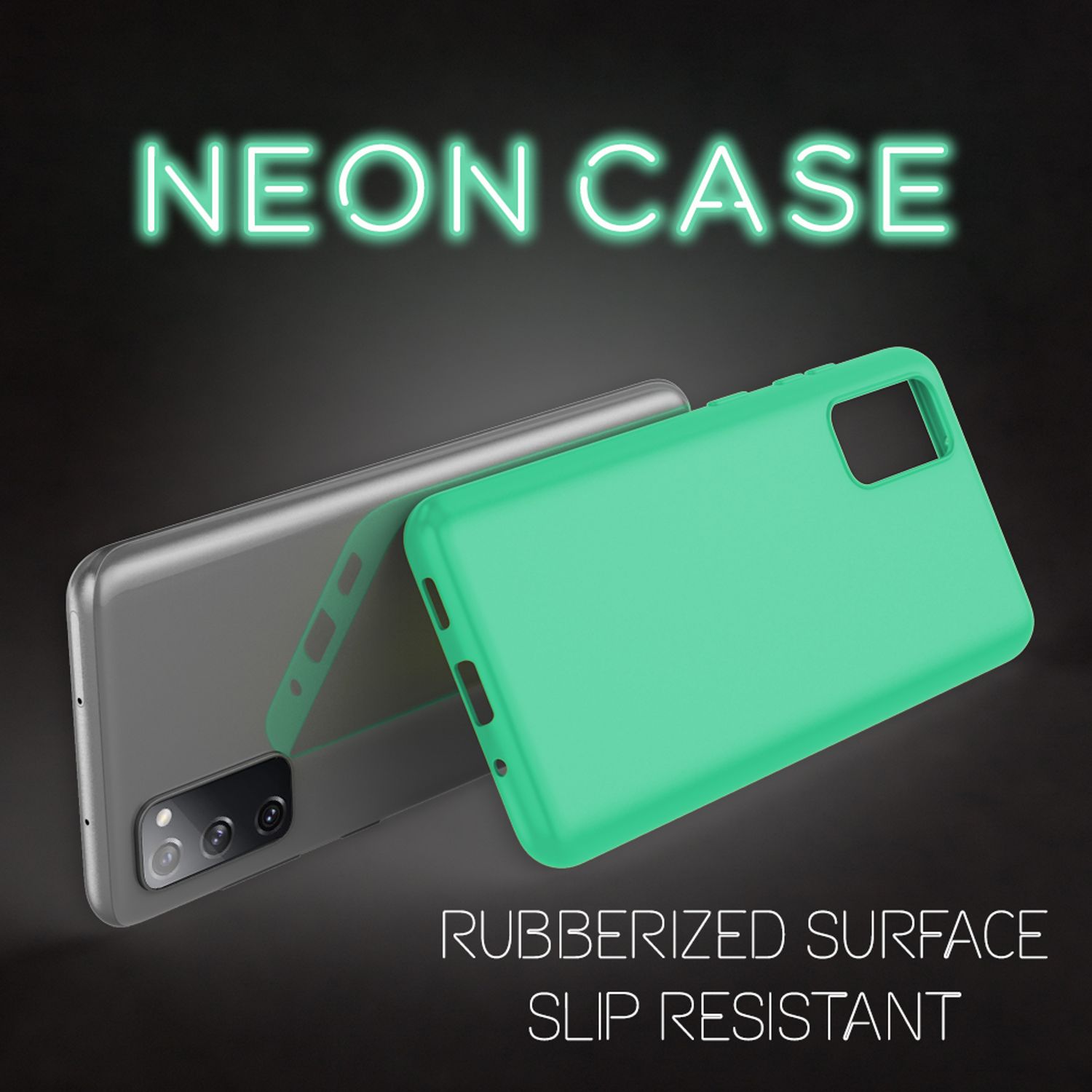 NALIA Neon Hülle für Samsung Galaxy S20 FE, Slim Handy Case Schutz Tasche Cover Grün NALIA Protective Hülle