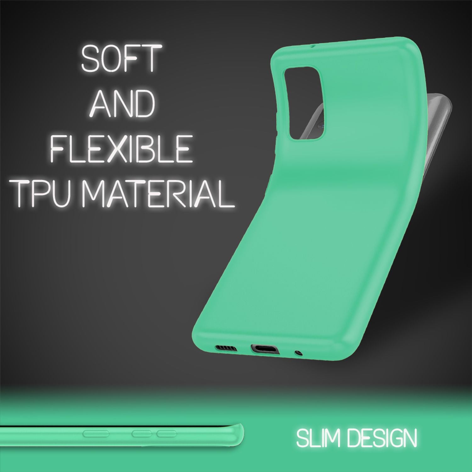 NALIA Neon Hülle für Samsung Galaxy S20 FE, Slim Handy Case Schutz Tasche Cover Grün NALIA Protective Hülle