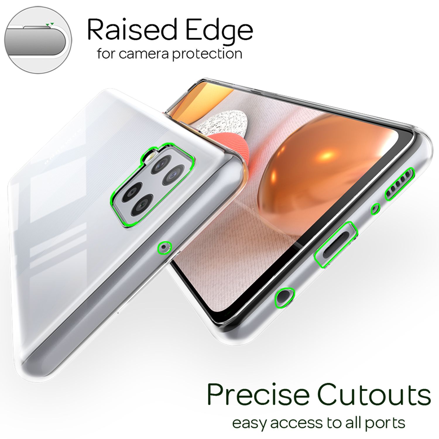 NALIA Klare Handy Hülle für Samsung Galaxy A42 5G, Slim Case Schutz Tasche Cover Default Title NALIA Transparente Hülle