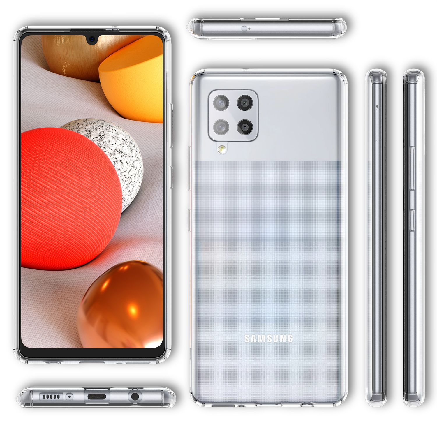 NALIA Klare Handy Hülle für Samsung Galaxy A42 5G, Hard Case Durchsichtig Cover Default Title NALIA Transparente Hülle
