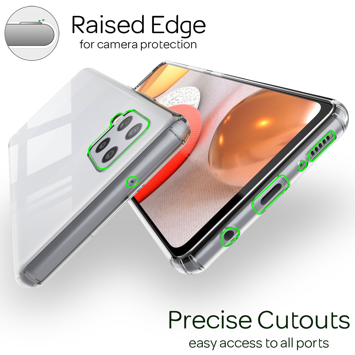 NALIA Klare Handy Hülle für Samsung Galaxy A42 5G, Hard Case Durchsichtig Cover Default Title NALIA Transparente Hülle