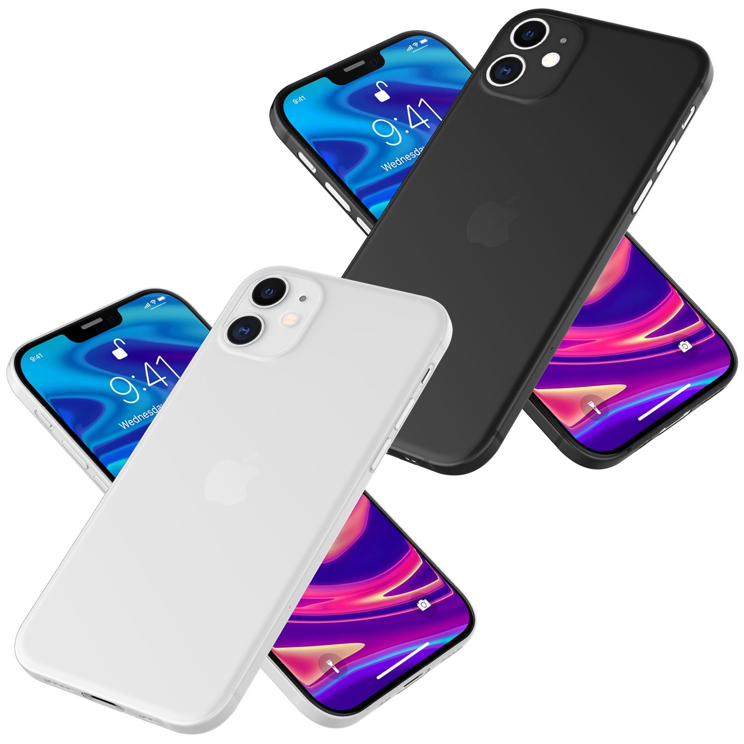 NALIA Hardcase iPhone 12 Mini matt transparent stoßfest Default NALIA SlimFit Hülle