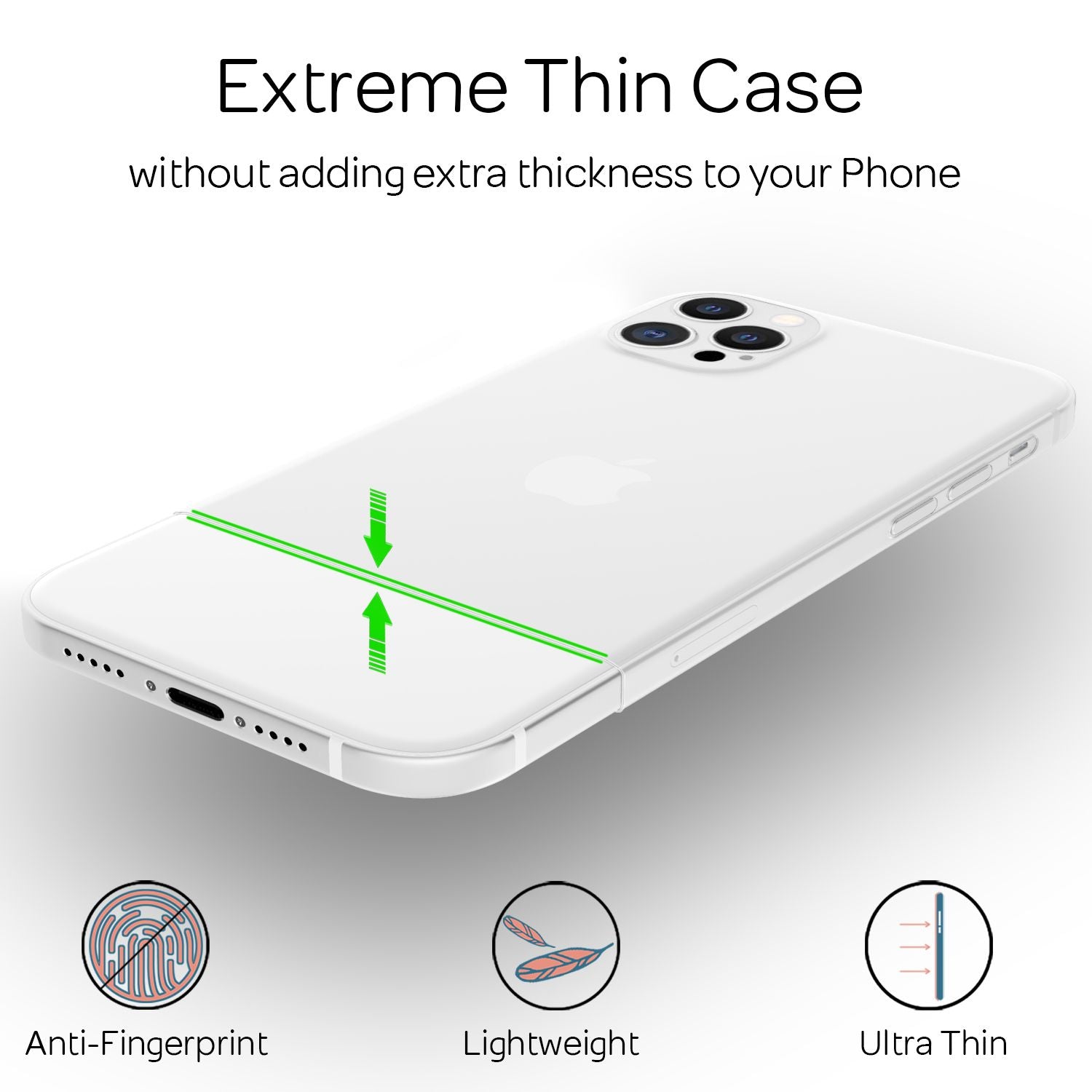NALIA Hardcase iPhone 12 Pro matt transparent stoßfest Weiß NALIA SlimFit Hülle