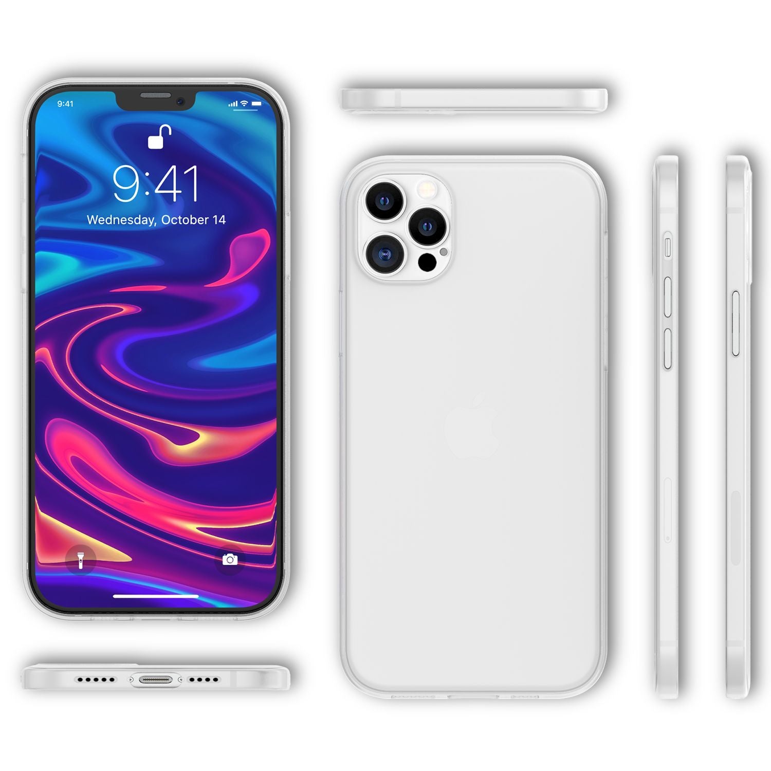 NALIA Extra Dünn Hard Case für iPhone 12 Pro Max, Ultra Slim Handy Hülle Cover Weiß NALIA SlimFit Hülle