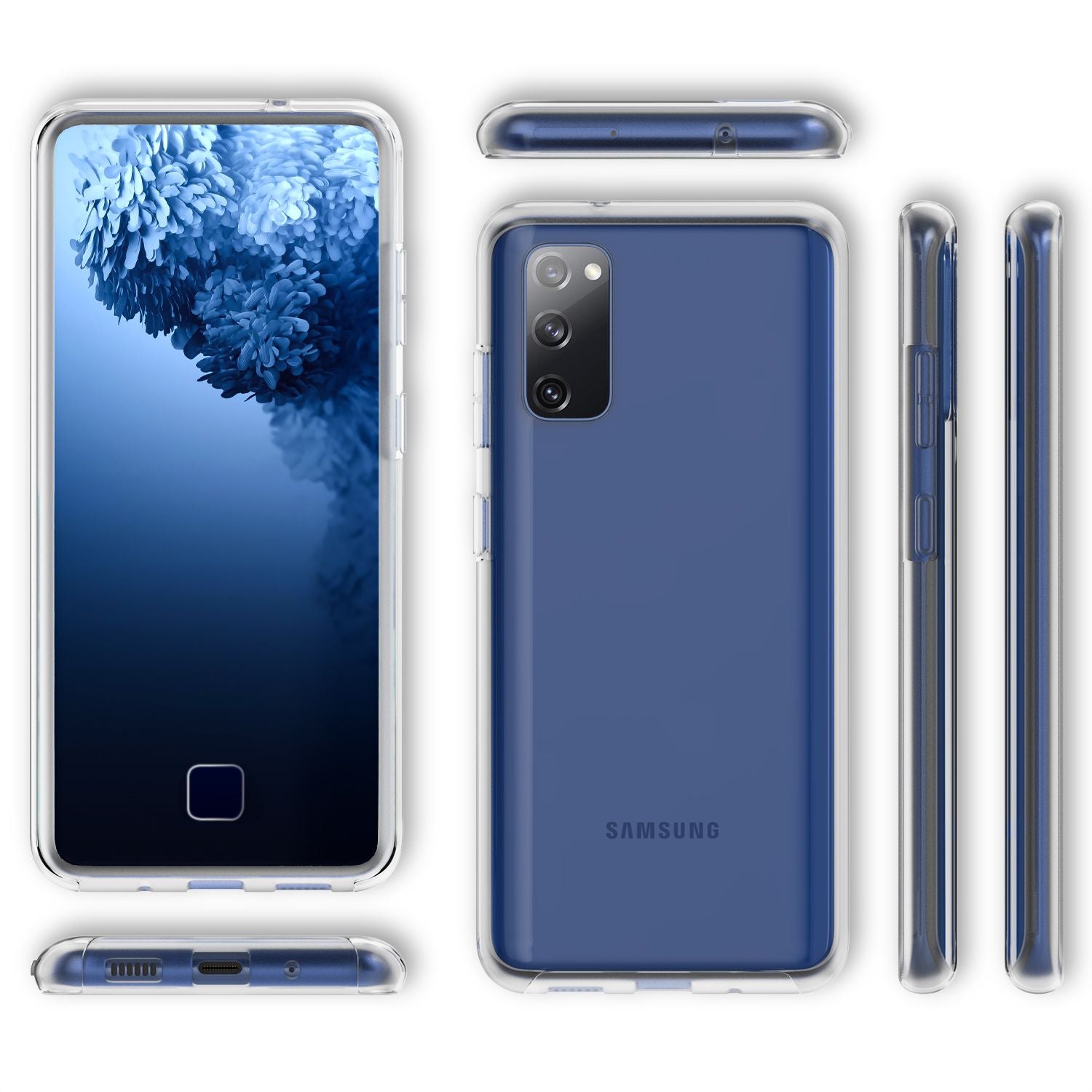 NALIA 360° Handy Hülle für Samsung Galaxy S20 FE, Clear Case Schutz Cover Etui Default Title NALIA Transparente Hülle