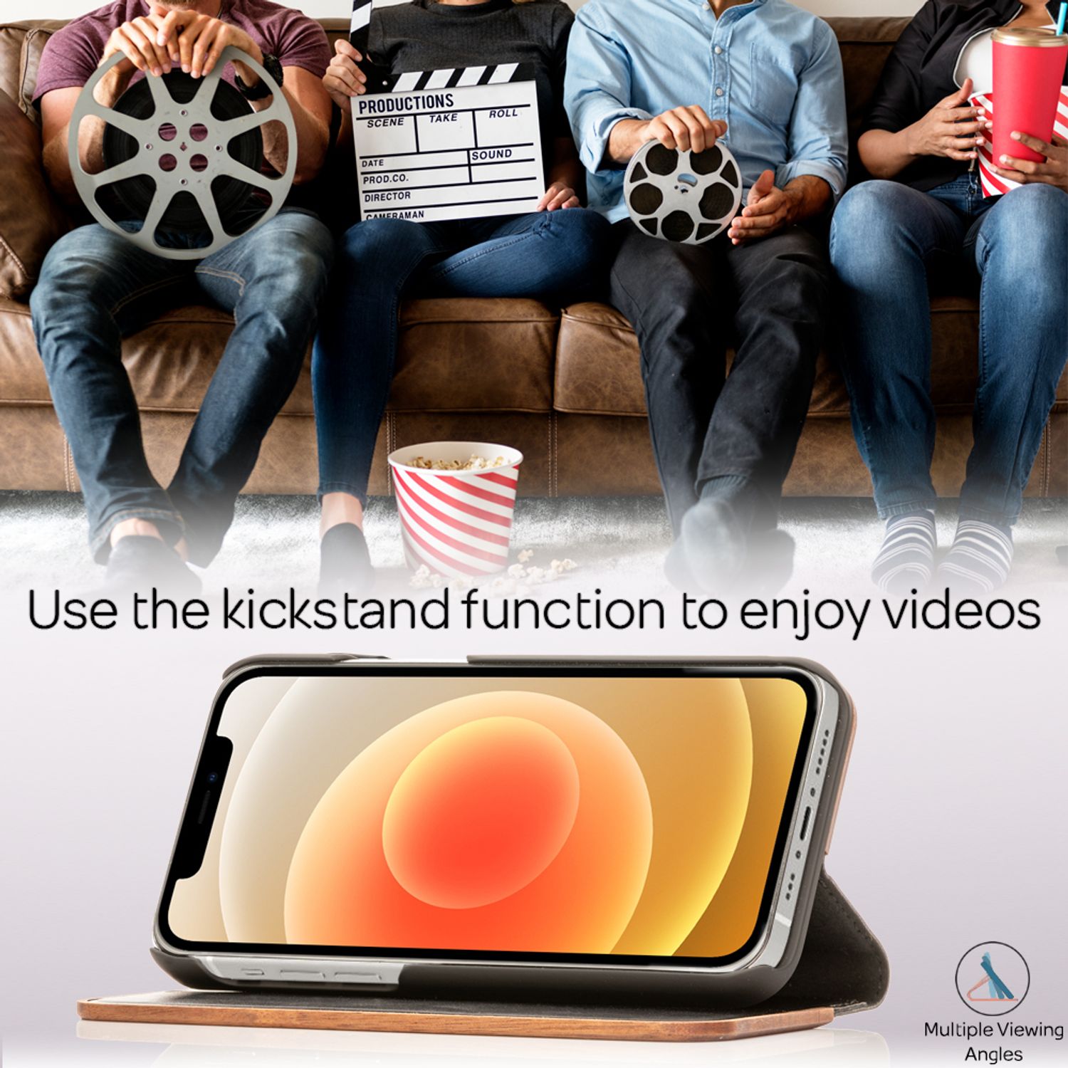 NALIA Echt Holz Flip Case für iPhone 12 Pro / iPhone 12, Wood Handy Hülle Cover Default Title NALIA Protective Hülle