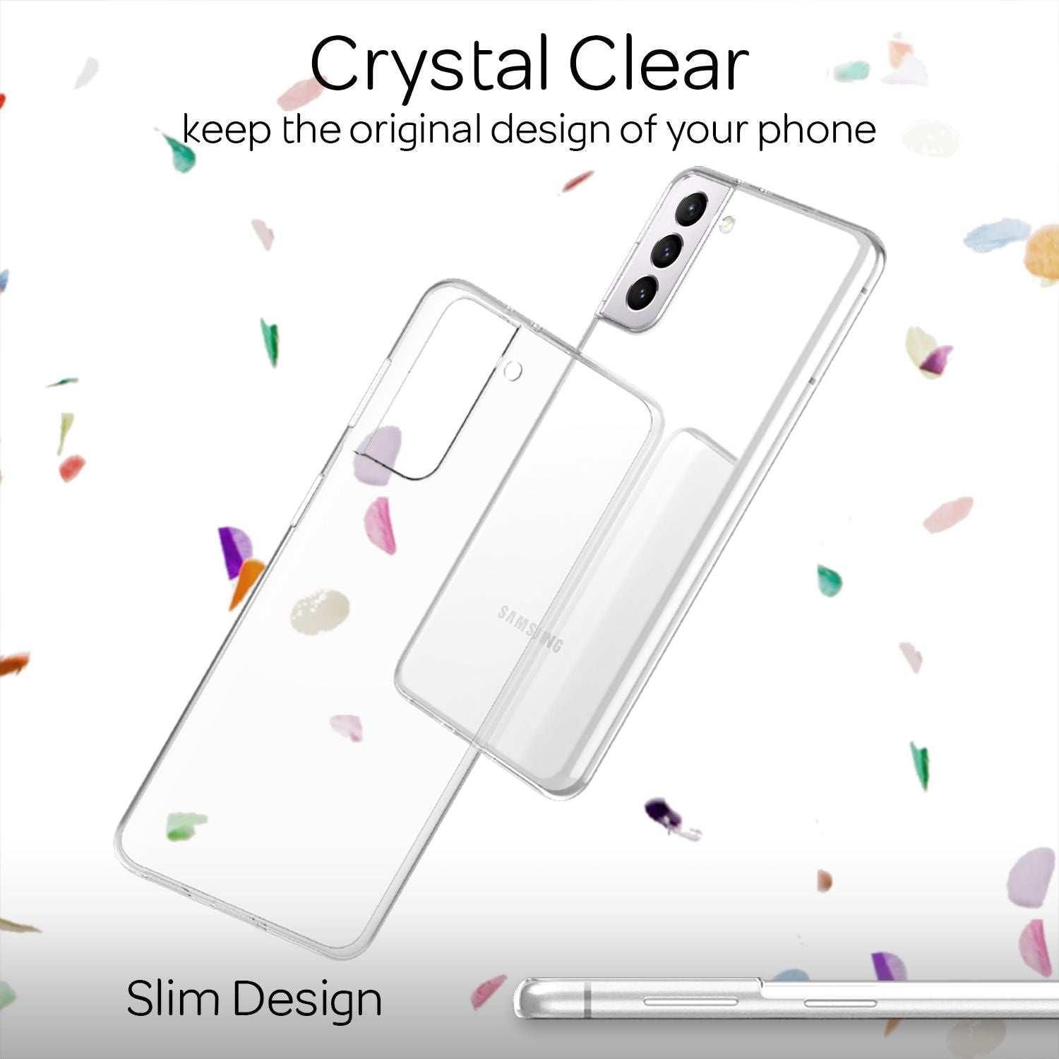 NALIA Handy Hülle für Samsung Galaxy S21, Durchsichtiger Silikon Schutz Bumper Default Title NALIA Transparente Hülle