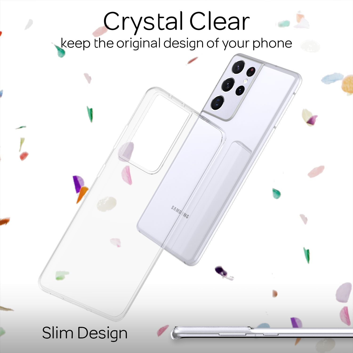 NALIA Handy Hülle für Samsung Galaxy S21 Ultra, Durchsichtig Silikon Schutz Etui Default Title NALIA Transparente Hülle