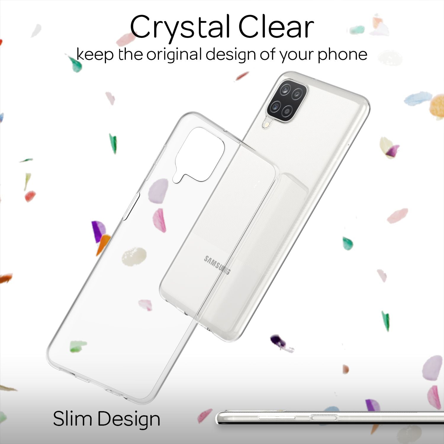 NALIA Klare Handy Hülle für Samsung Galaxy A12, Durchsichtig Cover Schutz Case Default Title NALIA Transparente Hülle