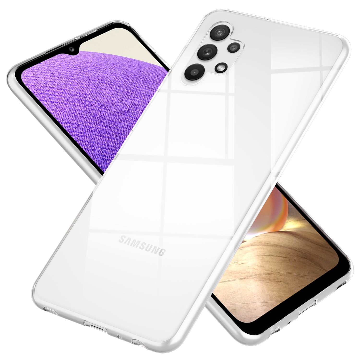 NALIA Handy Hülle für Samsung Galaxy A32 5G, Durchsichtig Cover Schutz Case Etui Default Title NALIA Transparente Hülle