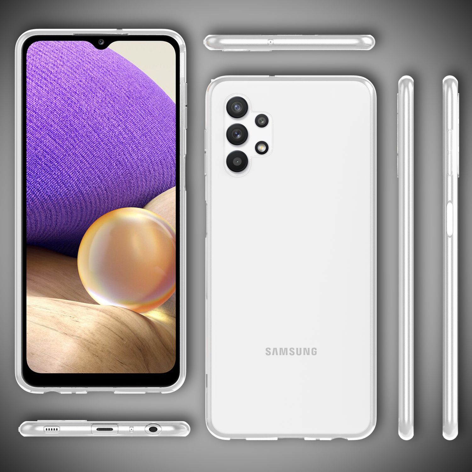 NALIA Handy Hülle für Samsung Galaxy A32 5G, Durchsichtig Cover Schutz Case Etui Default Title NALIA Transparente Hülle