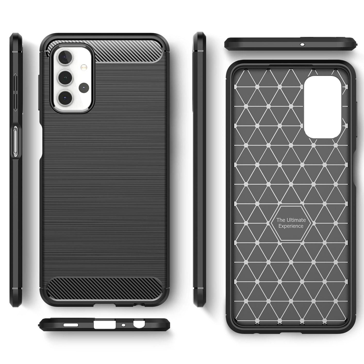 NALIA Design Handy Hülle für Samsung Galaxy A32 5G, Carbon Look Case Cover Bumper Default Title NALIA Protective Hülle