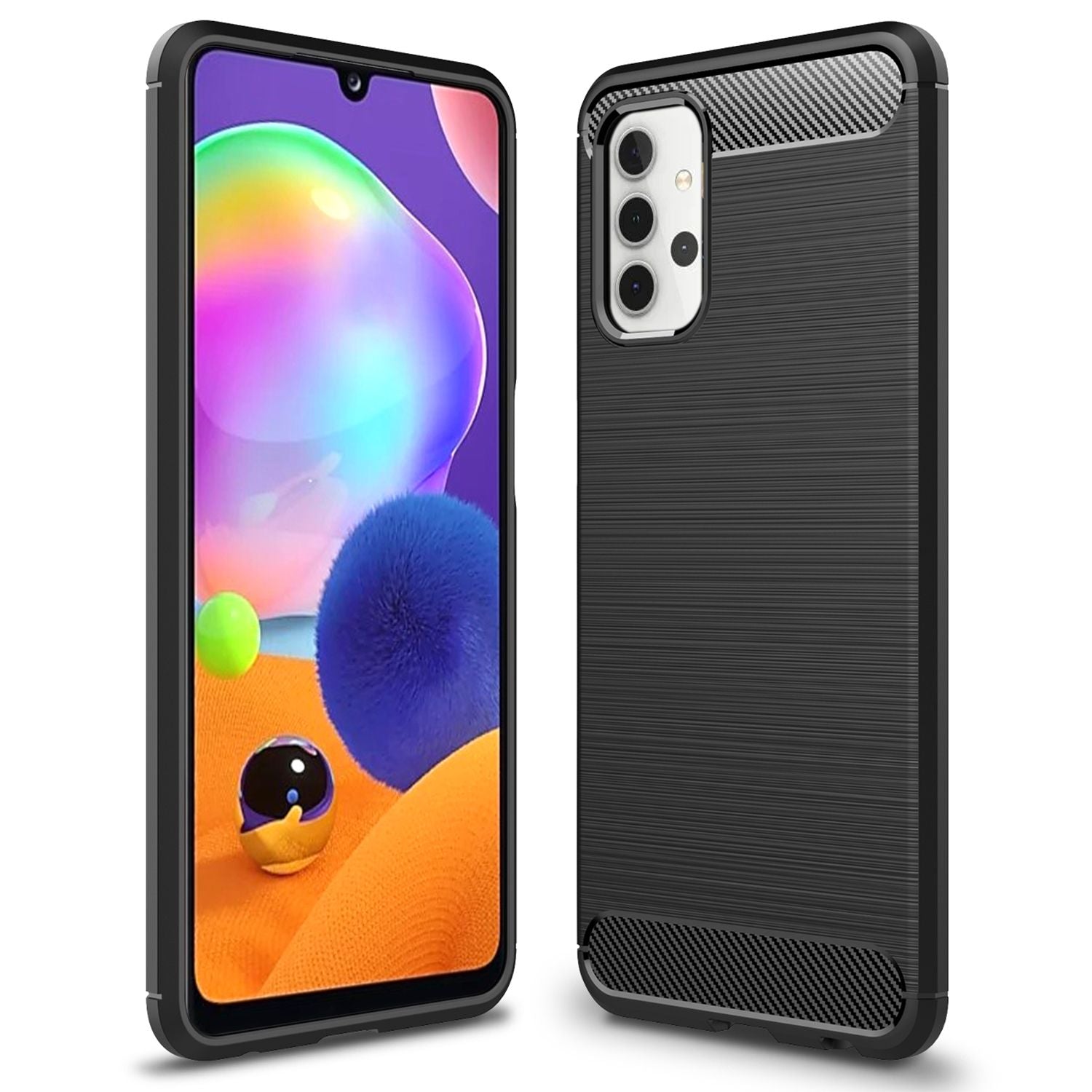 NALIA Design Handy Hülle für Samsung Galaxy A32 5G, Carbon Look Case Cover Bumper Default Title NALIA Protective Hülle