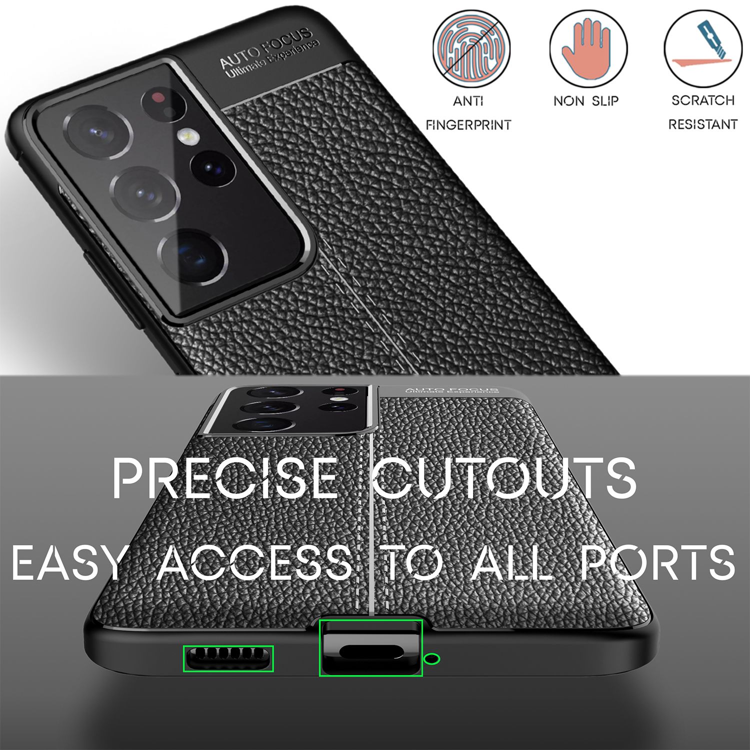 NALIA Design Handy Hülle für Samsung Galaxy S21 Ultra, Leder Look Case Cover Default Title NALIA Protective Hülle