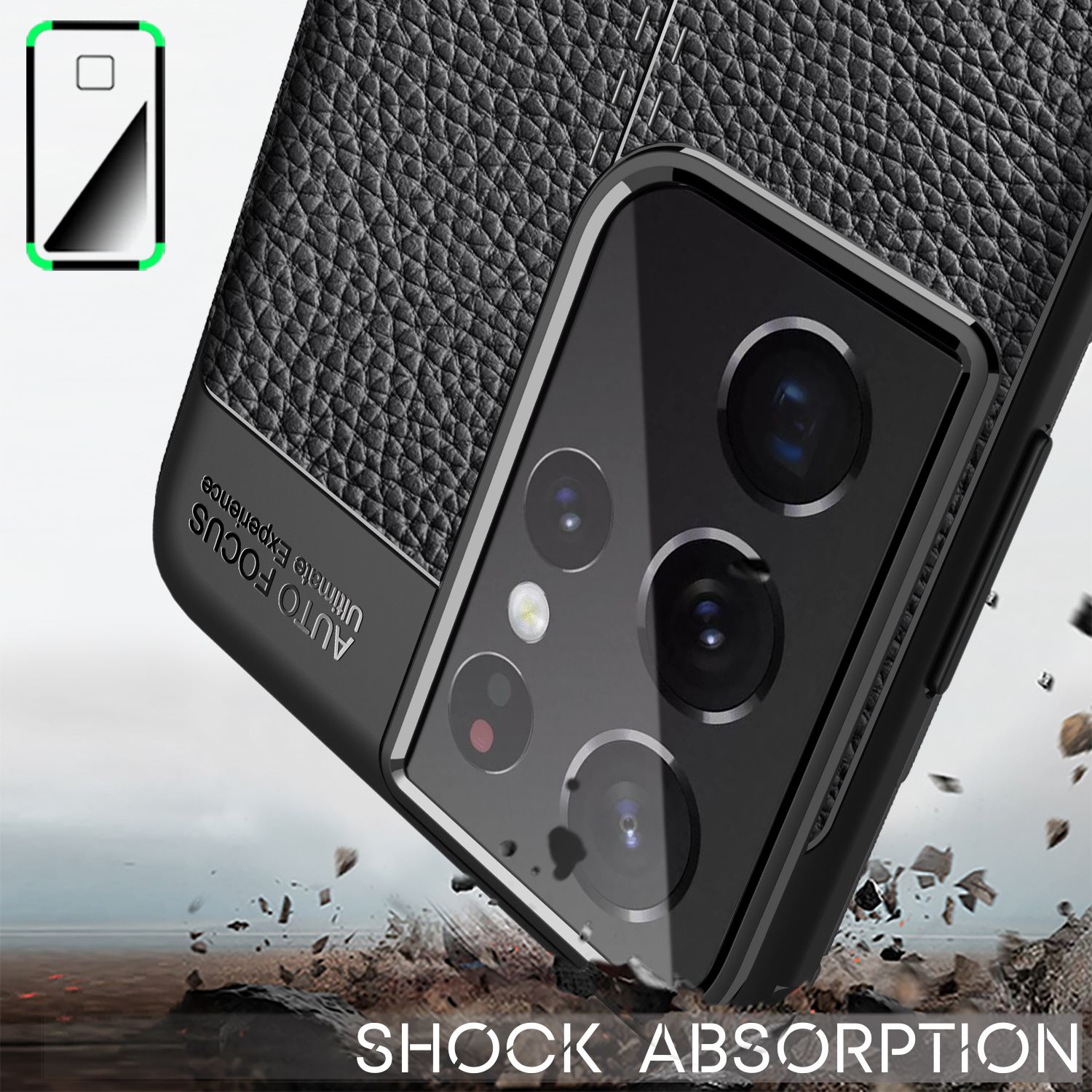 NALIA Design Handy Hülle für Samsung Galaxy S21 Ultra, Leder Look Case Cover Default Title NALIA Protective Hülle