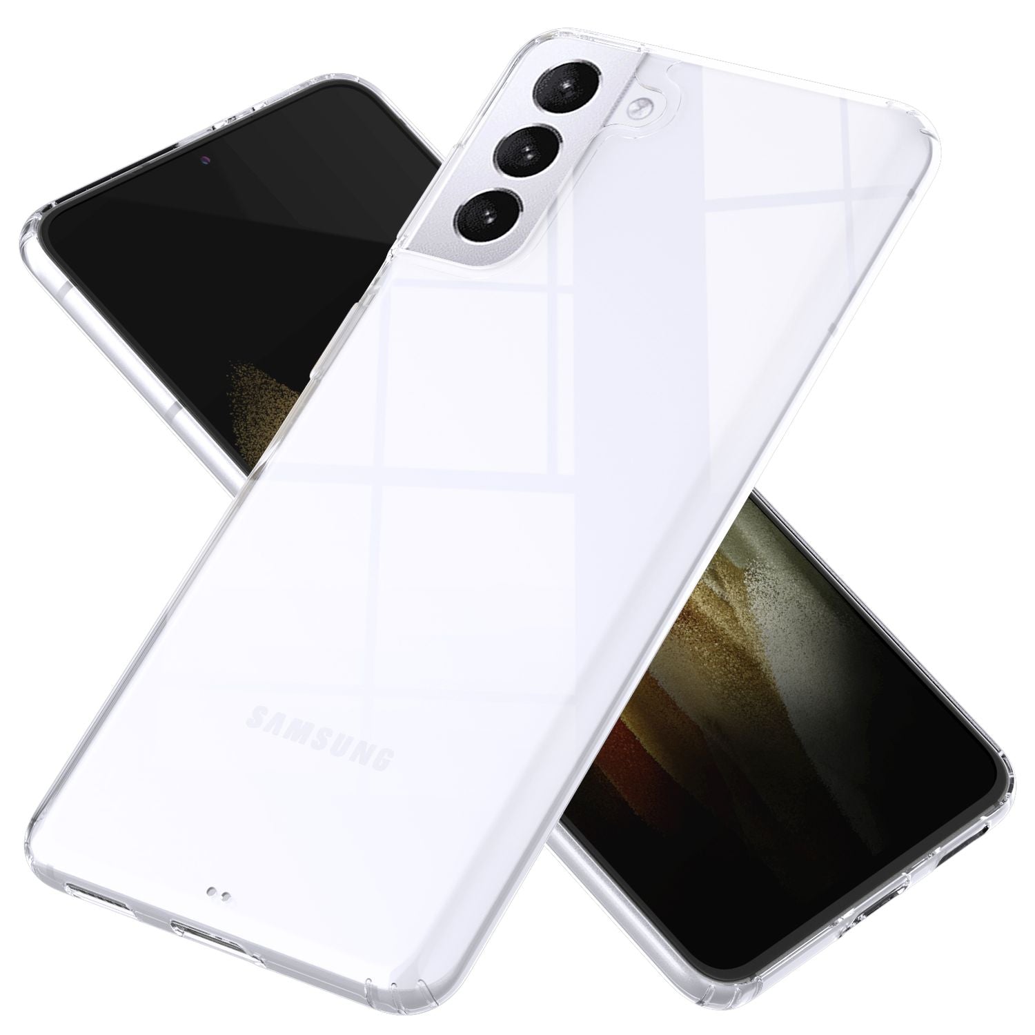 NALIA Klare Handy Schutz Hülle für Samsung Galaxy S21 Plus, Hard Case Cover Etui Default Title NALIA Transparente Hülle