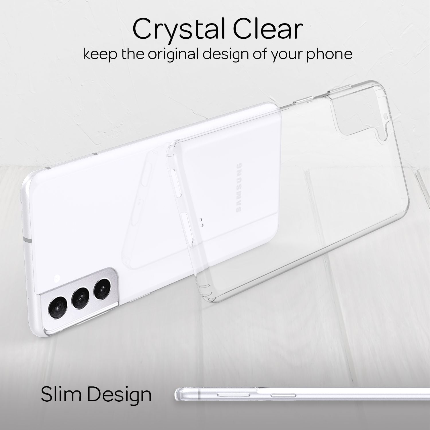 NALIA Klare Handy Schutz Hülle für Samsung Galaxy S21 Plus, Hard Case Cover Etui Default Title NALIA Transparente Hülle