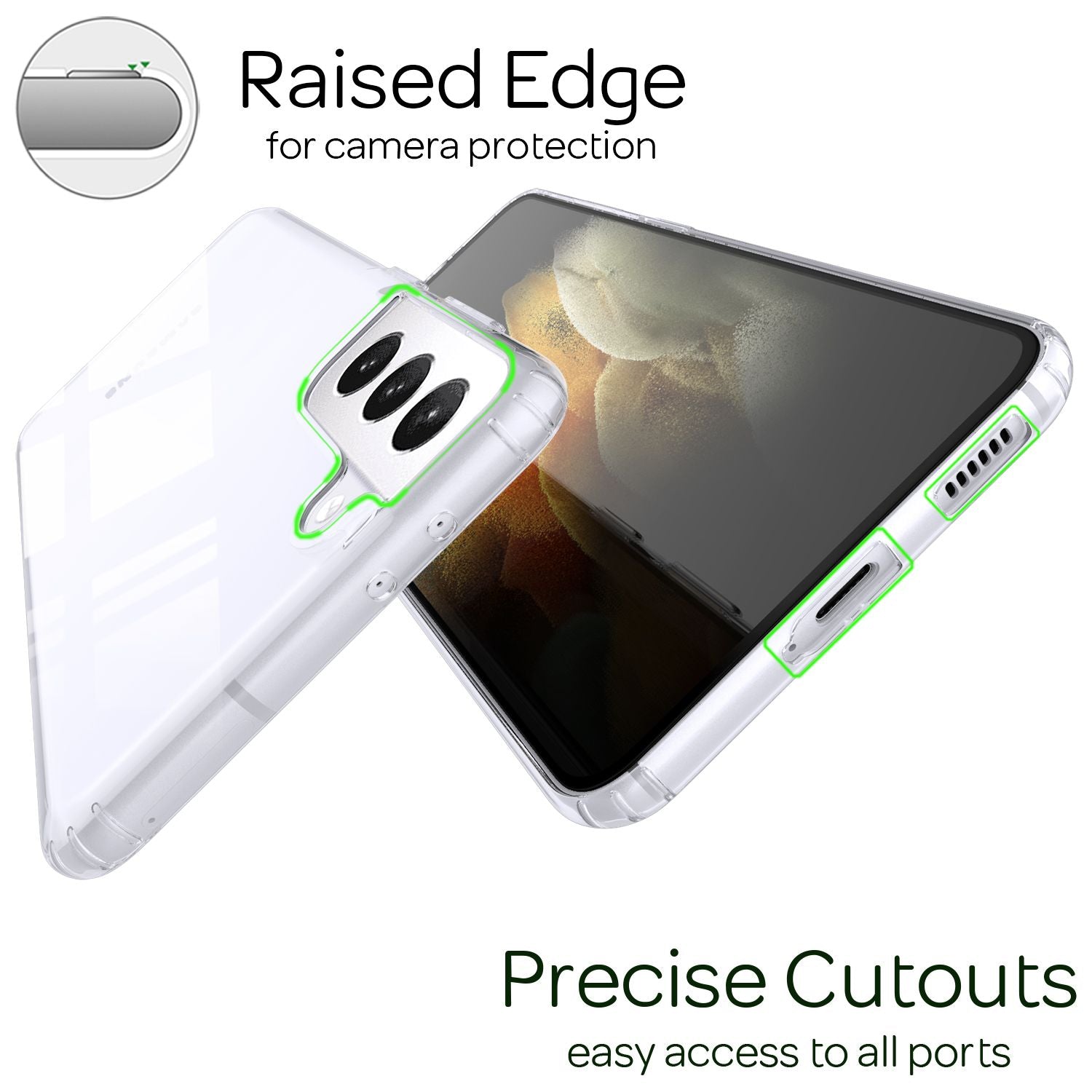 NALIA Klare Handy Schutz Hülle für Samsung Galaxy S21 Plus, Hard Case Cover Etui Default Title NALIA Transparente Hülle