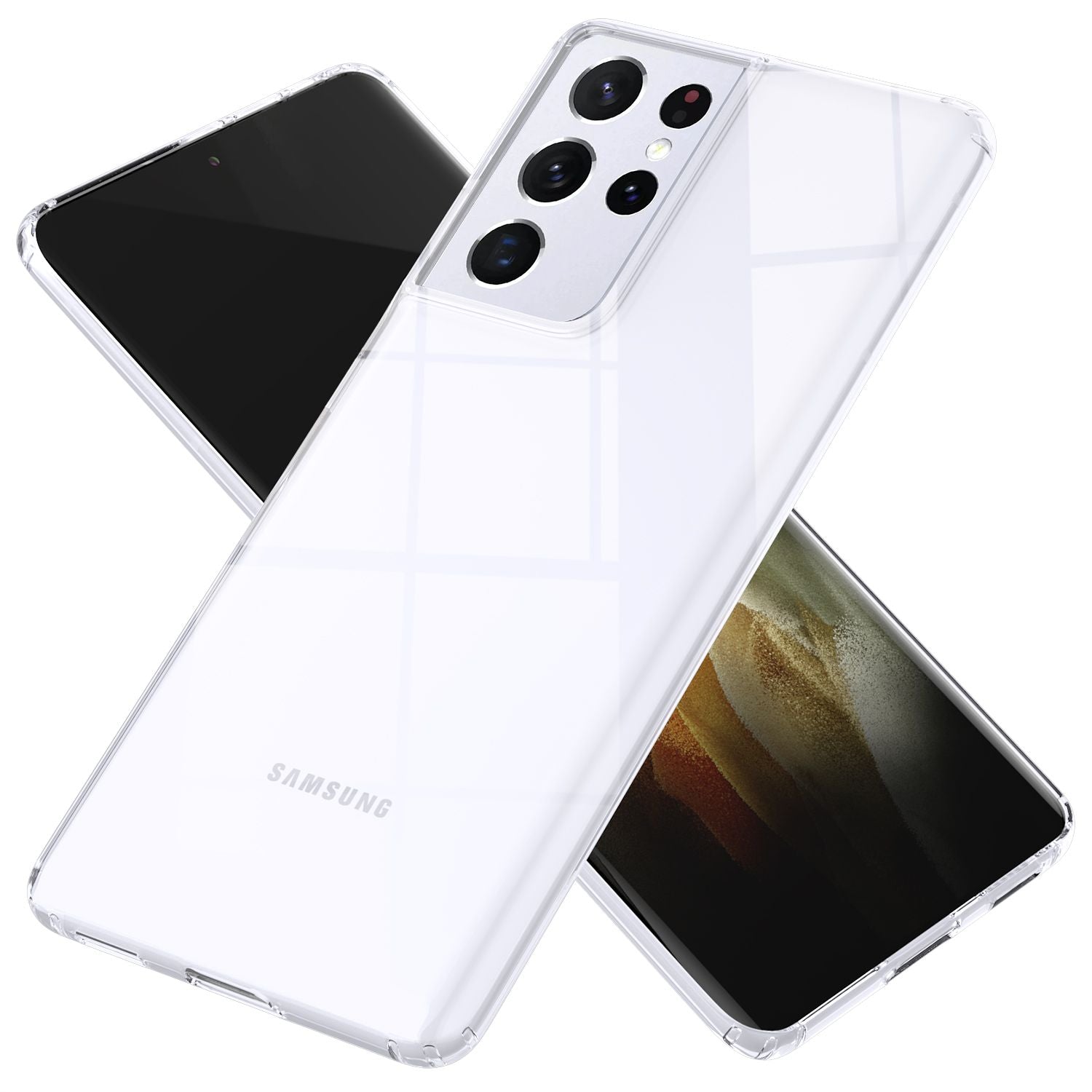 NALIA Klare Handy Schutz Hülle für Samsung Galaxy S21 Ultra, Hard Case Cover Default Title NALIA Transparente Hülle